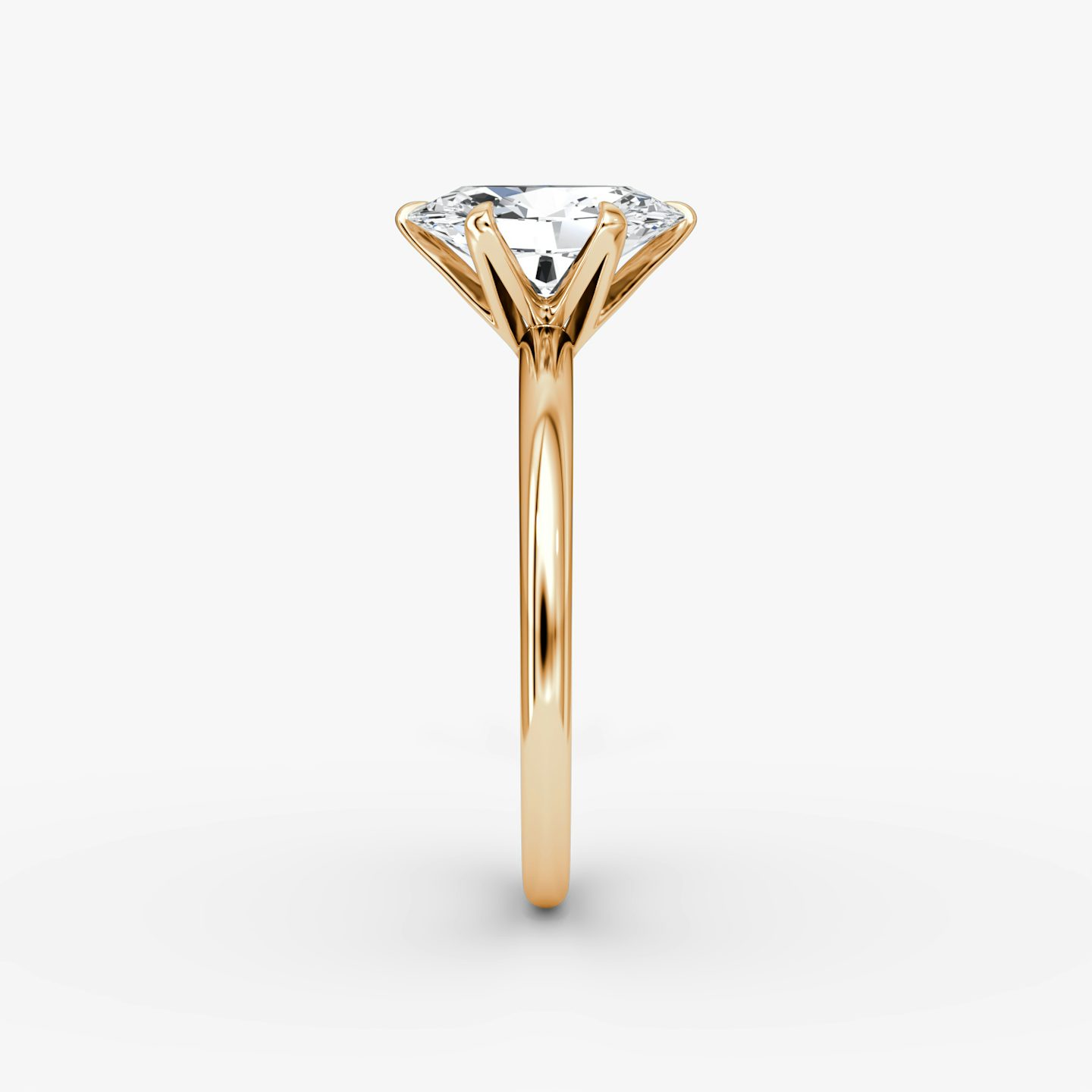 The V | Oval | 14k | 14k Rose Gold | Band: Plain | Diamond orientation: vertical | Carat weight: See full inventory