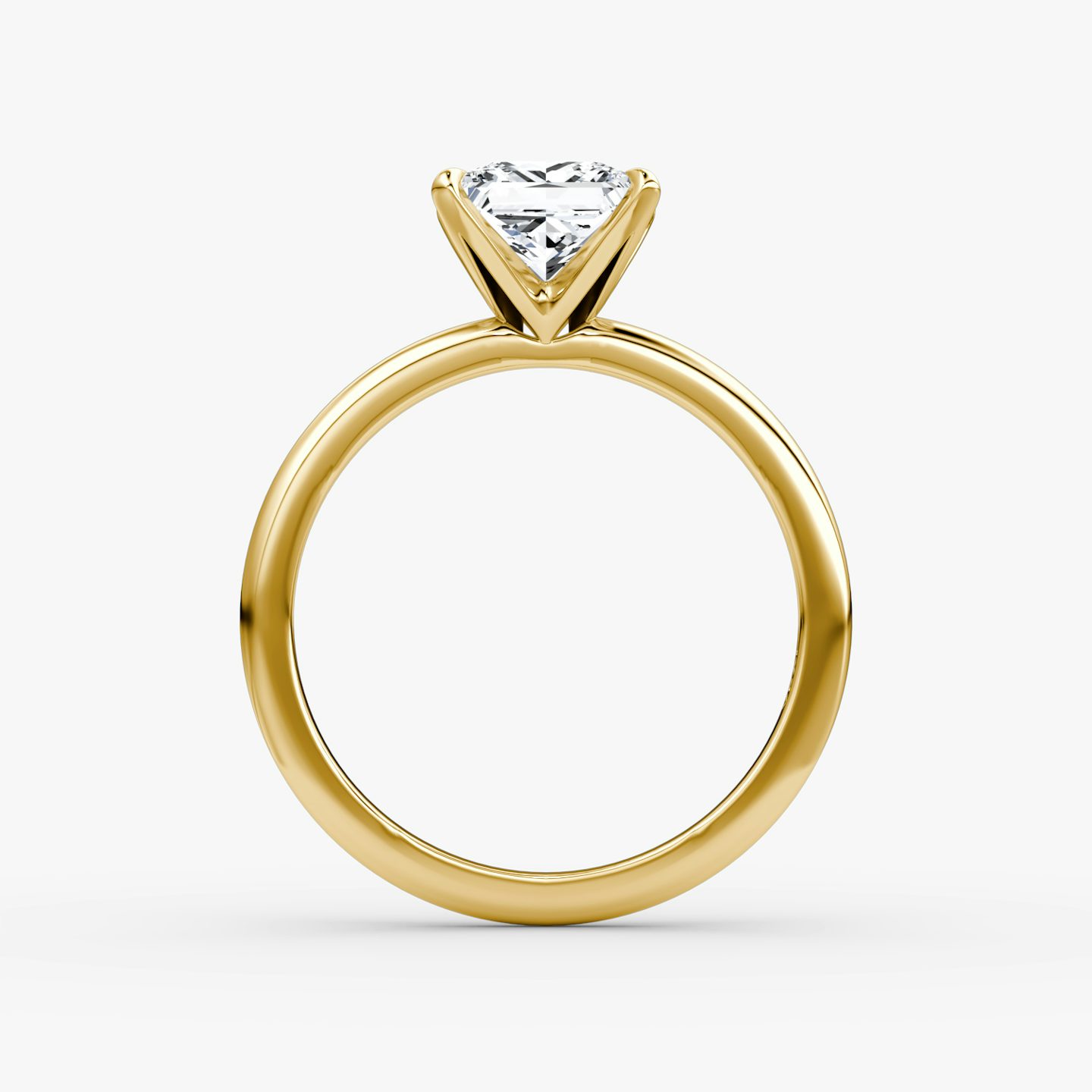 V | Princesse | 18k | Or jaune 18 carats | Anneau: Simple | Orientation du diamant: vertical | Poids en carats: Voir le stock total