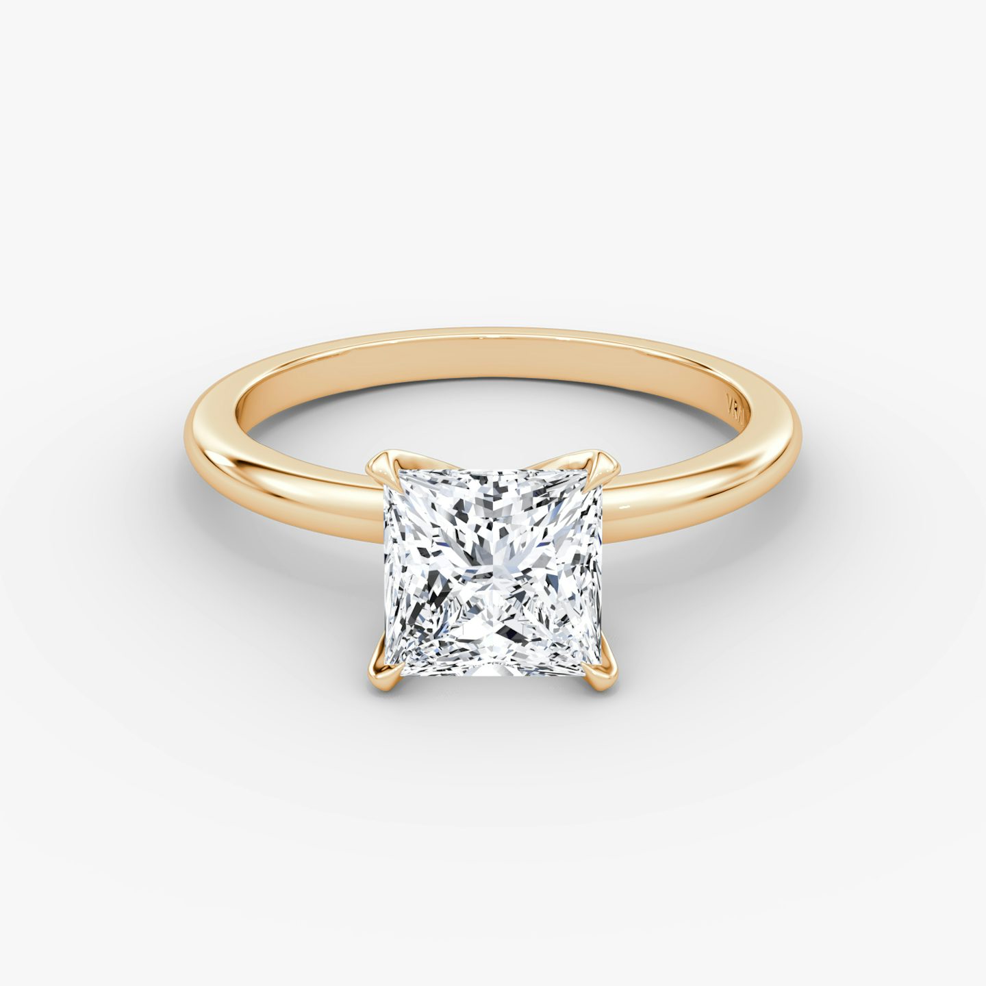 V | Princesa | 14k | Oro rosa de 14 quilates | Banda: Simple | Orientación de diamante: vertical | Peso en quilates: Ver stock total