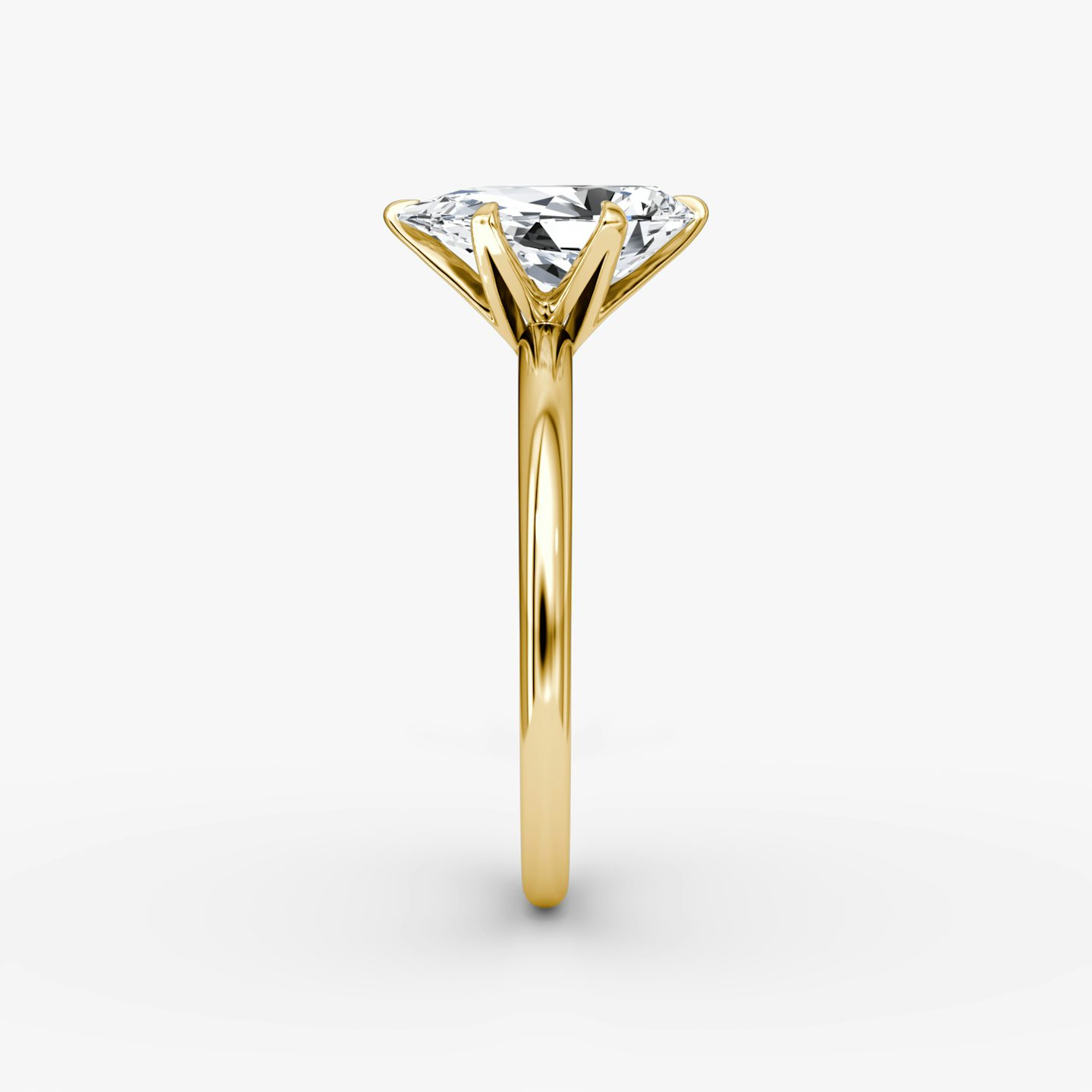 The V | Pear | 18k | 18k Yellow Gold | Band: Plain | Diamond orientation: vertical | Carat weight: See full inventory