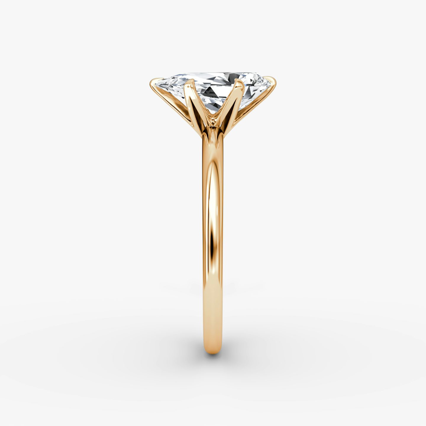 The V | Pear | 14k | 14k Rose Gold | Band: Plain | Diamond orientation: vertical | Carat weight: See full inventory