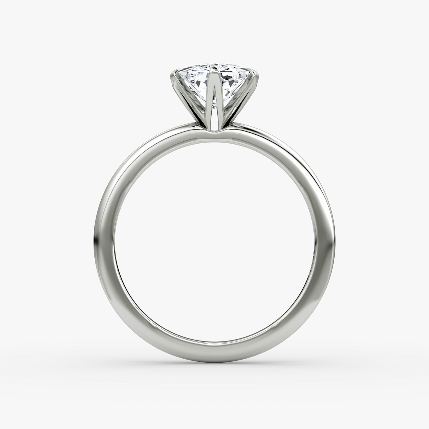V | Radiant | 18k | Or blanc 18 carats | Anneau: Simple | Orientation du diamant: vertical | Poids en carats: Voir le stock total
