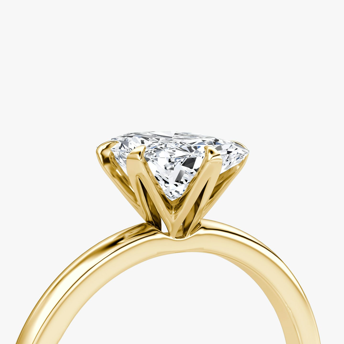 The V | Radiant | 18k | 18k Yellow Gold | Band: Plain | Diamond orientation: vertical | Carat weight: See full inventory