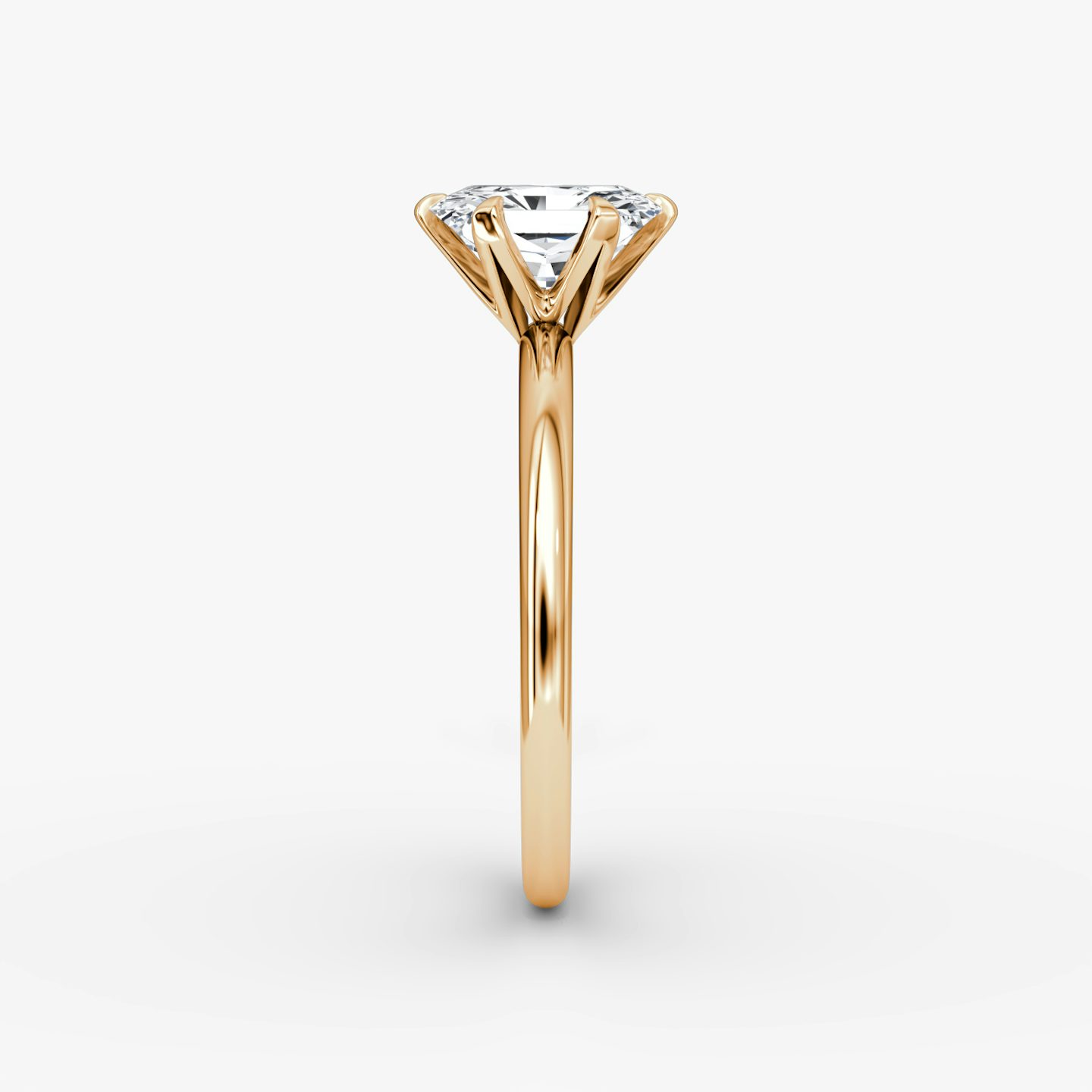 V | Radiante | 14k | Oro rosa de 14 quilates | Banda: Simple | Orientación de diamante: vertical | Peso en quilates: Ver stock total