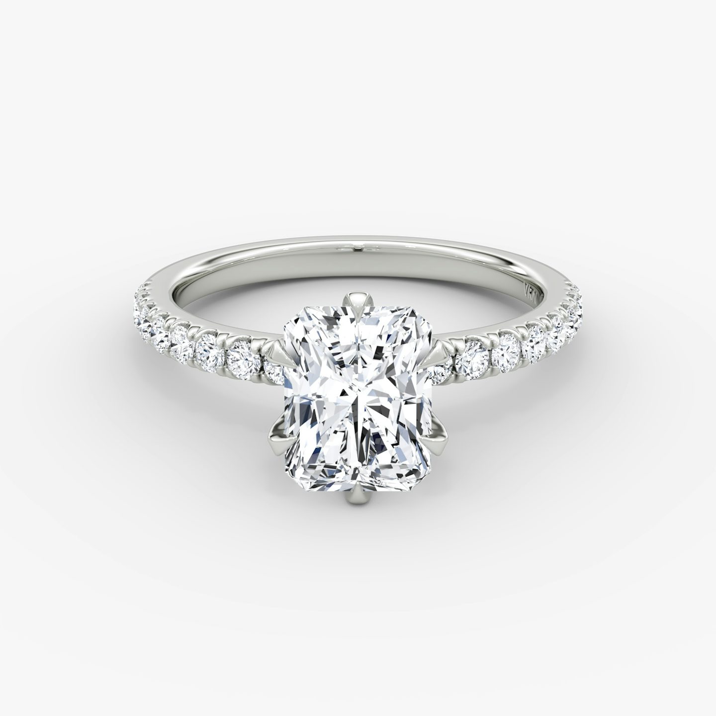 The V | Radiant | 18k | 18k White Gold | Band: Pavé | Diamond orientation: vertical | Carat weight: See full inventory
