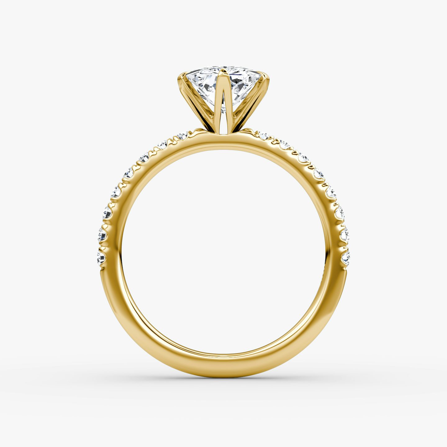 The V | Radiant | 18k | 18k Yellow Gold | Band: Pavé | Diamond orientation: vertical | Carat weight: See full inventory