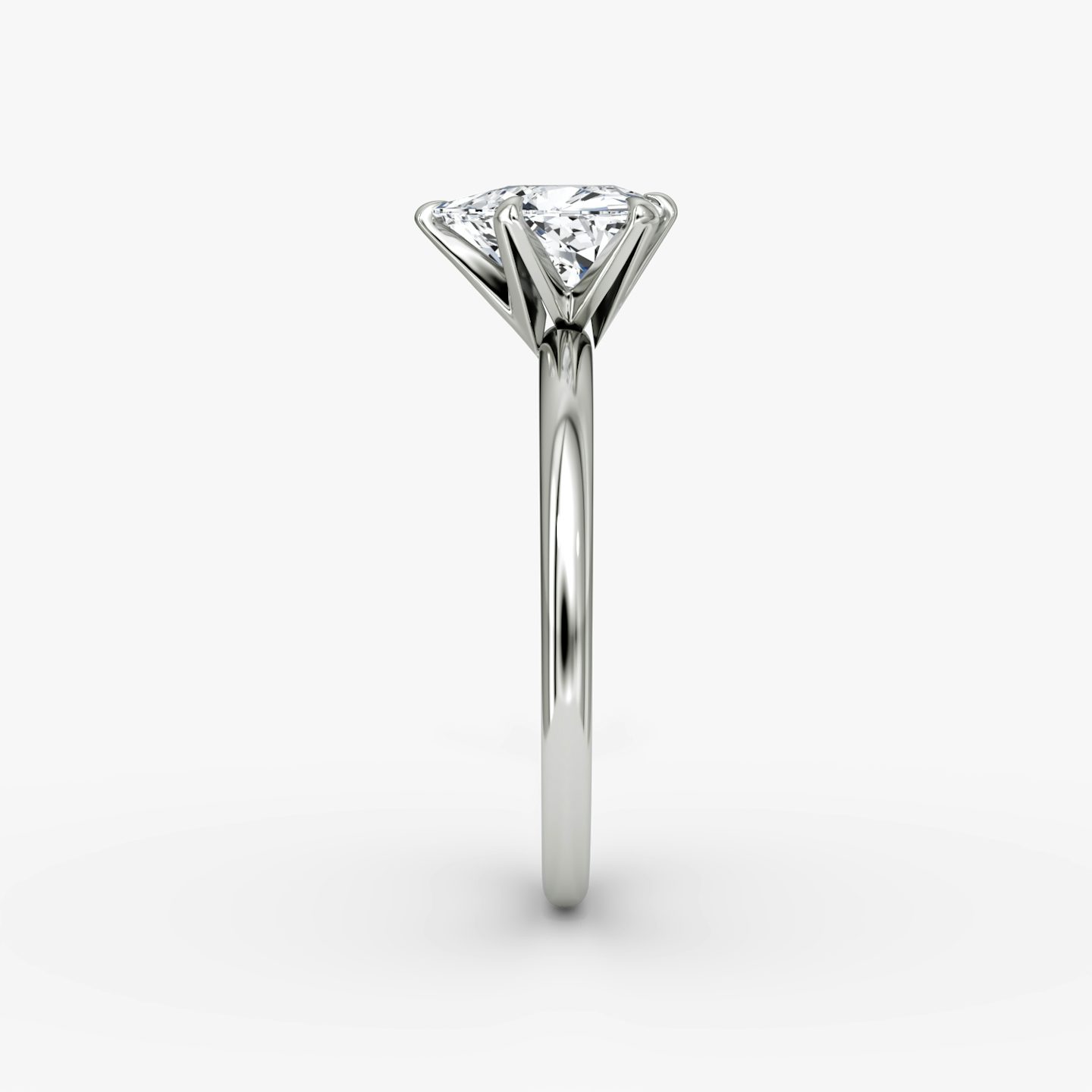 V | Trillion | 18k | Or blanc 18 carats | Anneau: Simple | Orientation du diamant: vertical | Poids en carats: Voir le stock total
