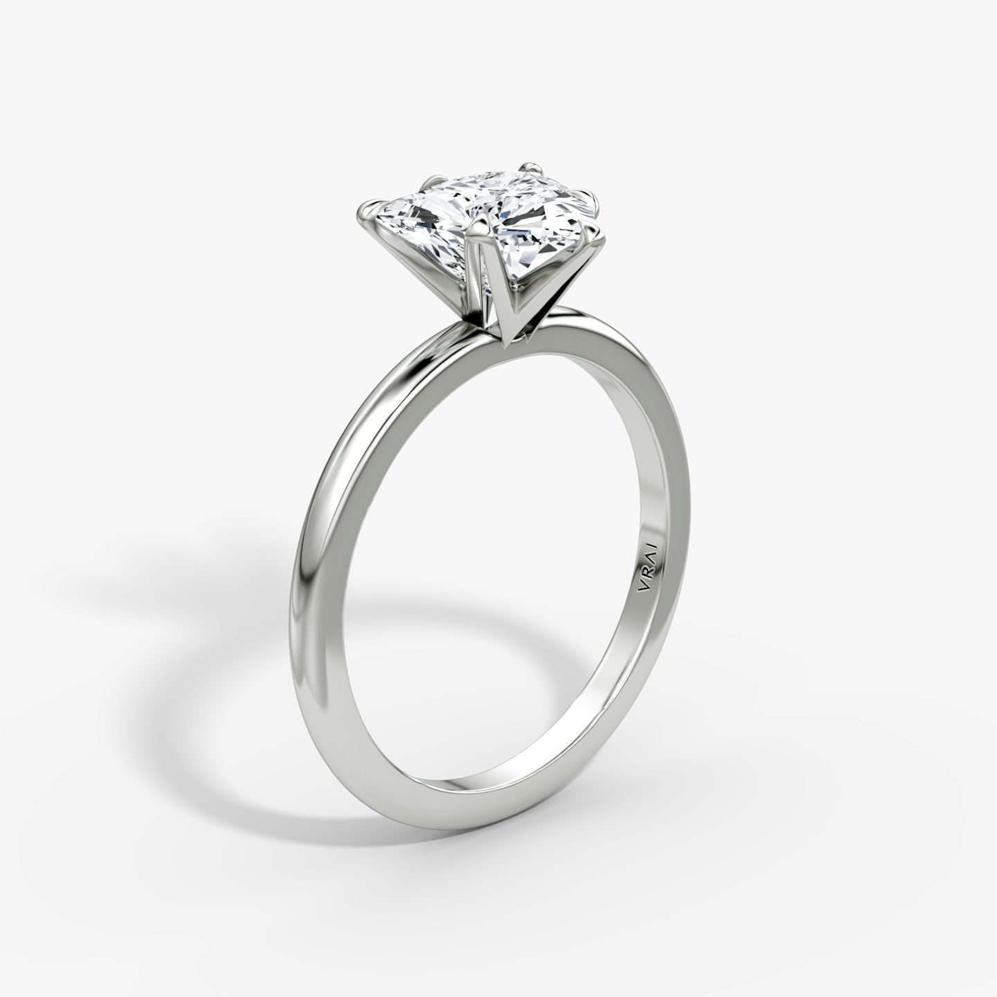 The V | Trillion | 18k | 18k White Gold | Band: Plain | Diamond orientation: vertical | Carat weight: See full inventory