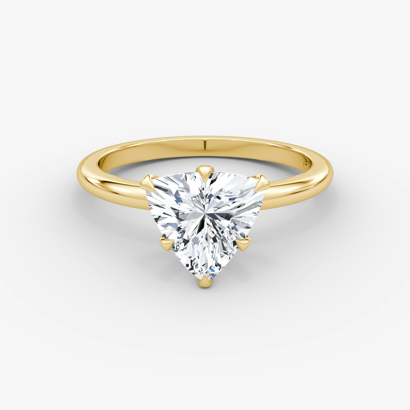 The V | Trillion | 18k | 18k Yellow Gold | Band: Plain | Diamond orientation: vertical | Carat weight: See full inventory