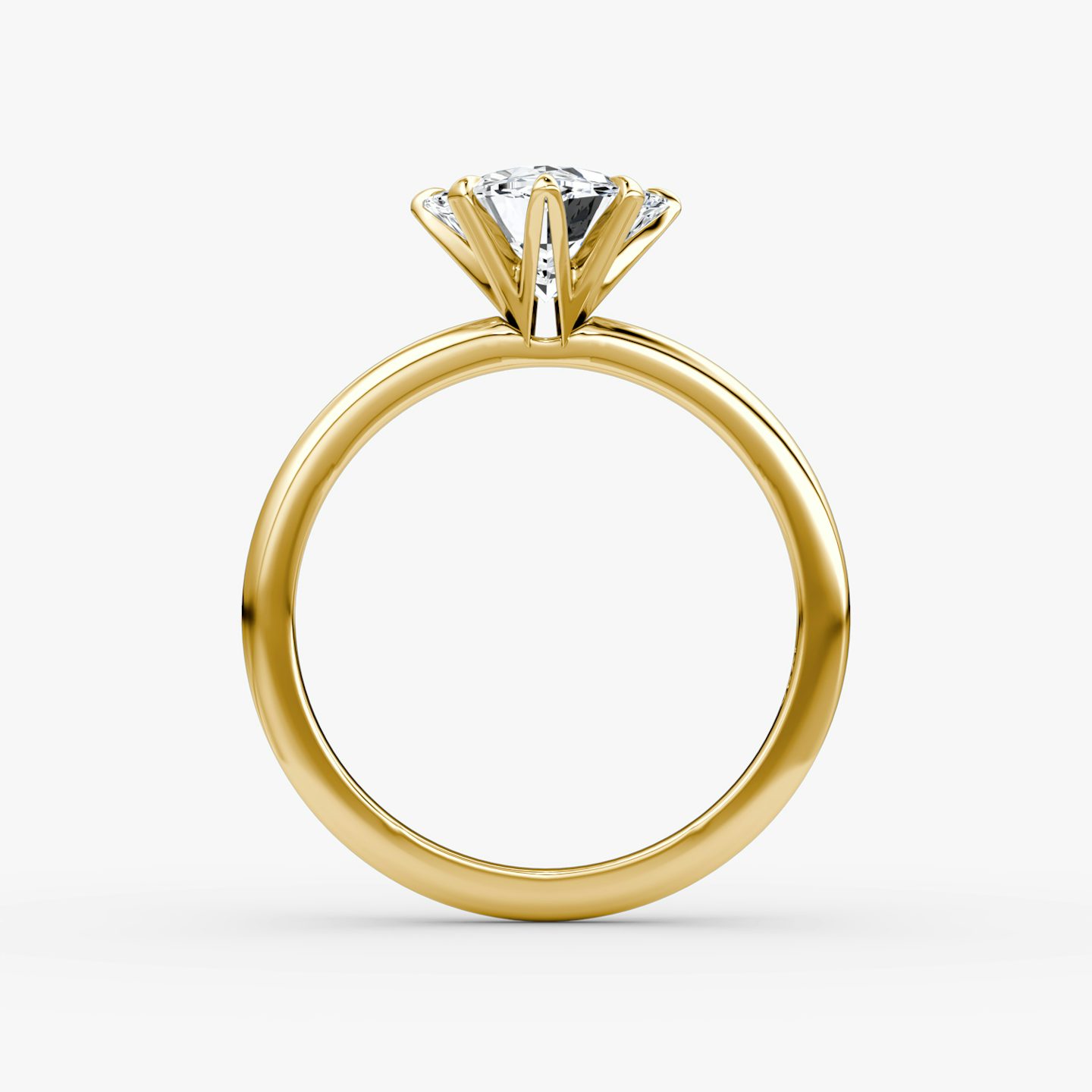 The V | Trillion | 18k | 18k Yellow Gold | Band: Plain | Diamond orientation: vertical | Carat weight: See full inventory