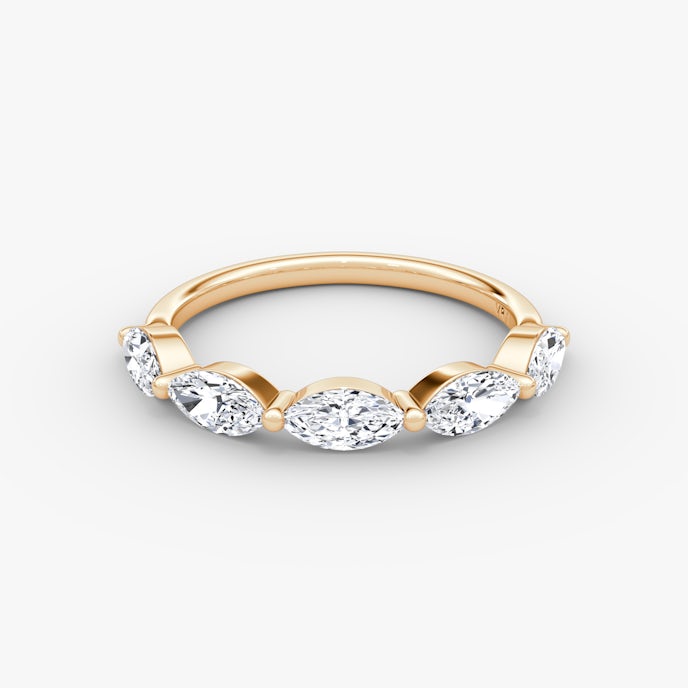 The Single Shared Prong Marquise BandMarquise | Rose Gold