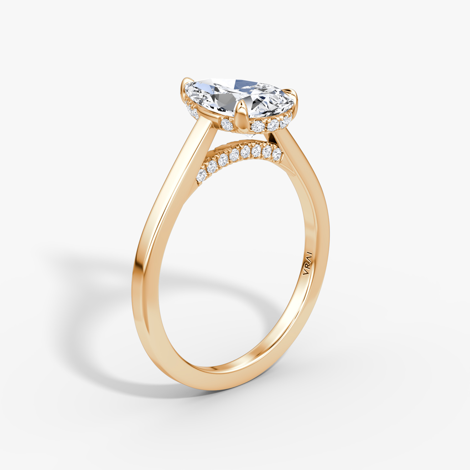 The Pavé Bridge Engagement Ring | VRAI