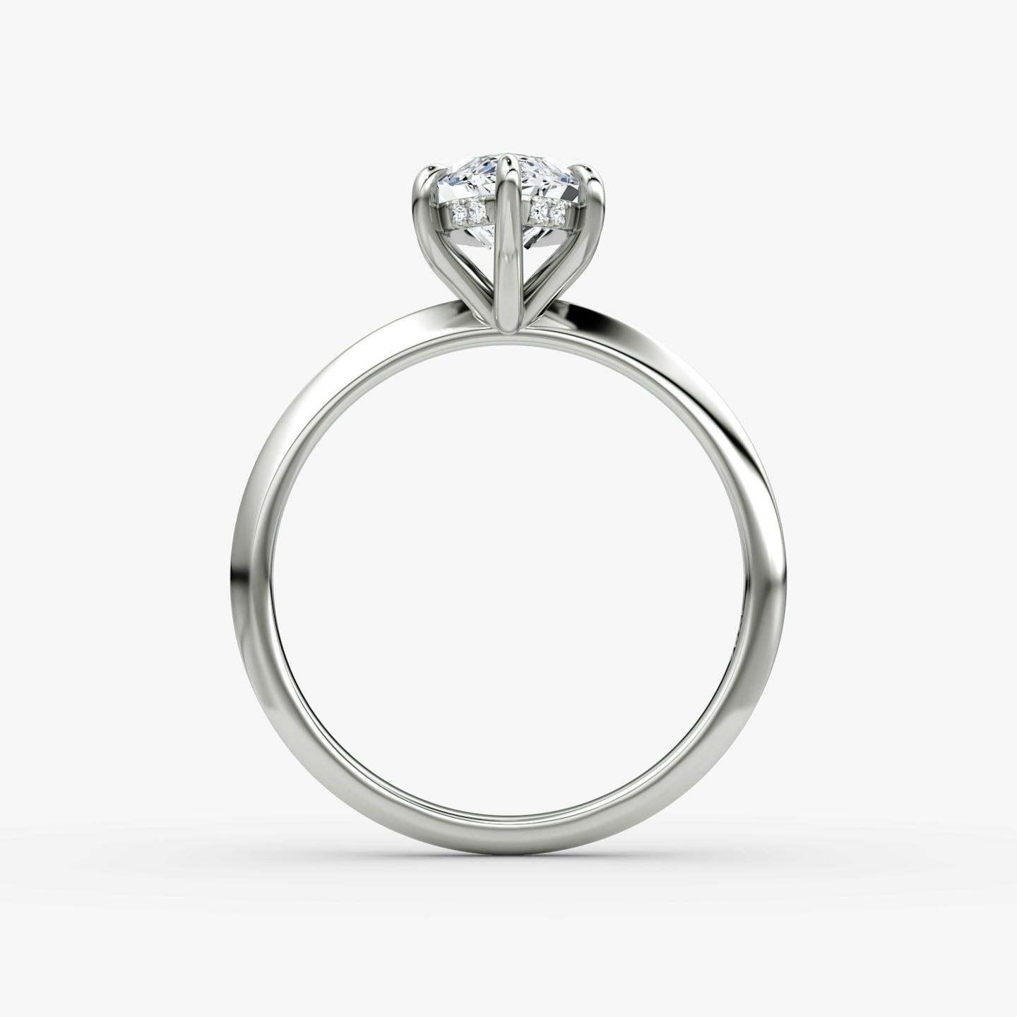 The Knife-Edge | Pavé Marquise | Platinum | Band: Plain | Setting style: Hidden Halo | Diamond orientation: vertical | Carat weight: See full inventory