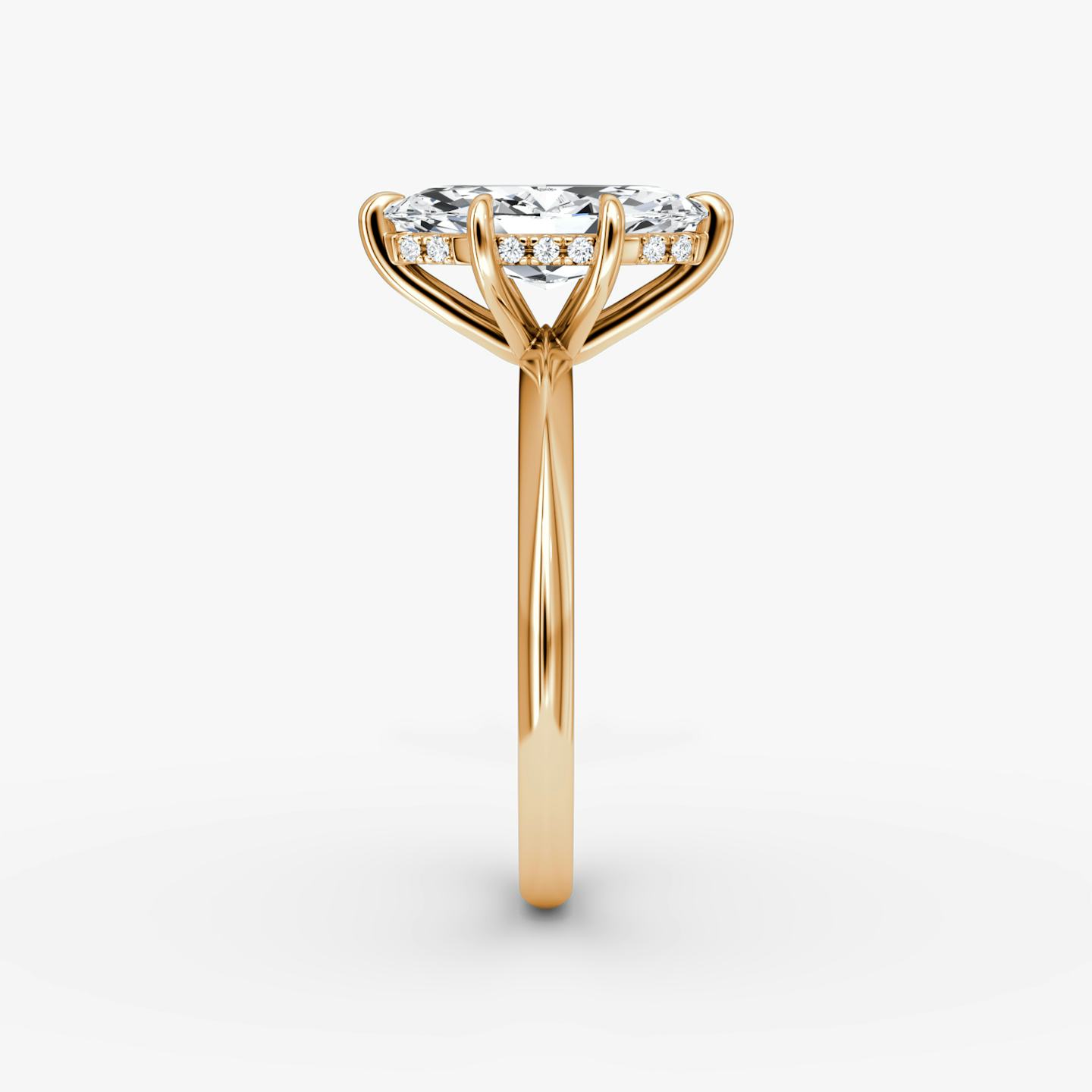 The Knife-Edge | Pavé Marquise | 14k | 14k Rose Gold | Band: Plain | Setting style: Hidden Halo | Diamond orientation: vertical | Carat weight: See full inventory