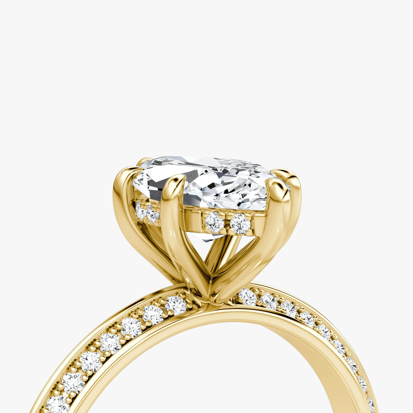 The Knife-Edge | Pavé Marquise | 18k | 18k Yellow Gold | Band: Pavé | Setting style: Hidden Halo | Diamond orientation: vertical | Carat weight: See full inventory