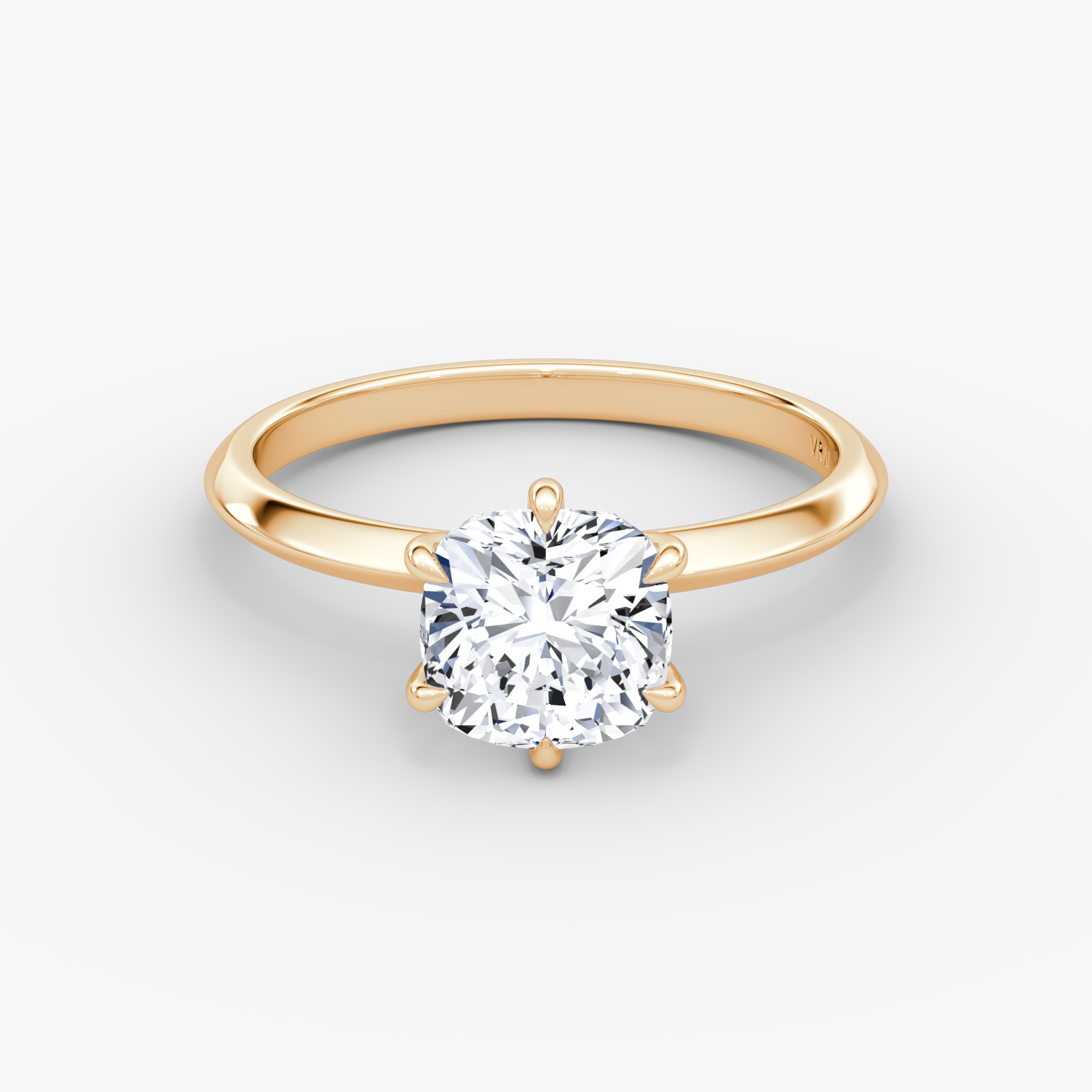 Knife-Edge Cushion Engagement Ring | 14k Rose Gold