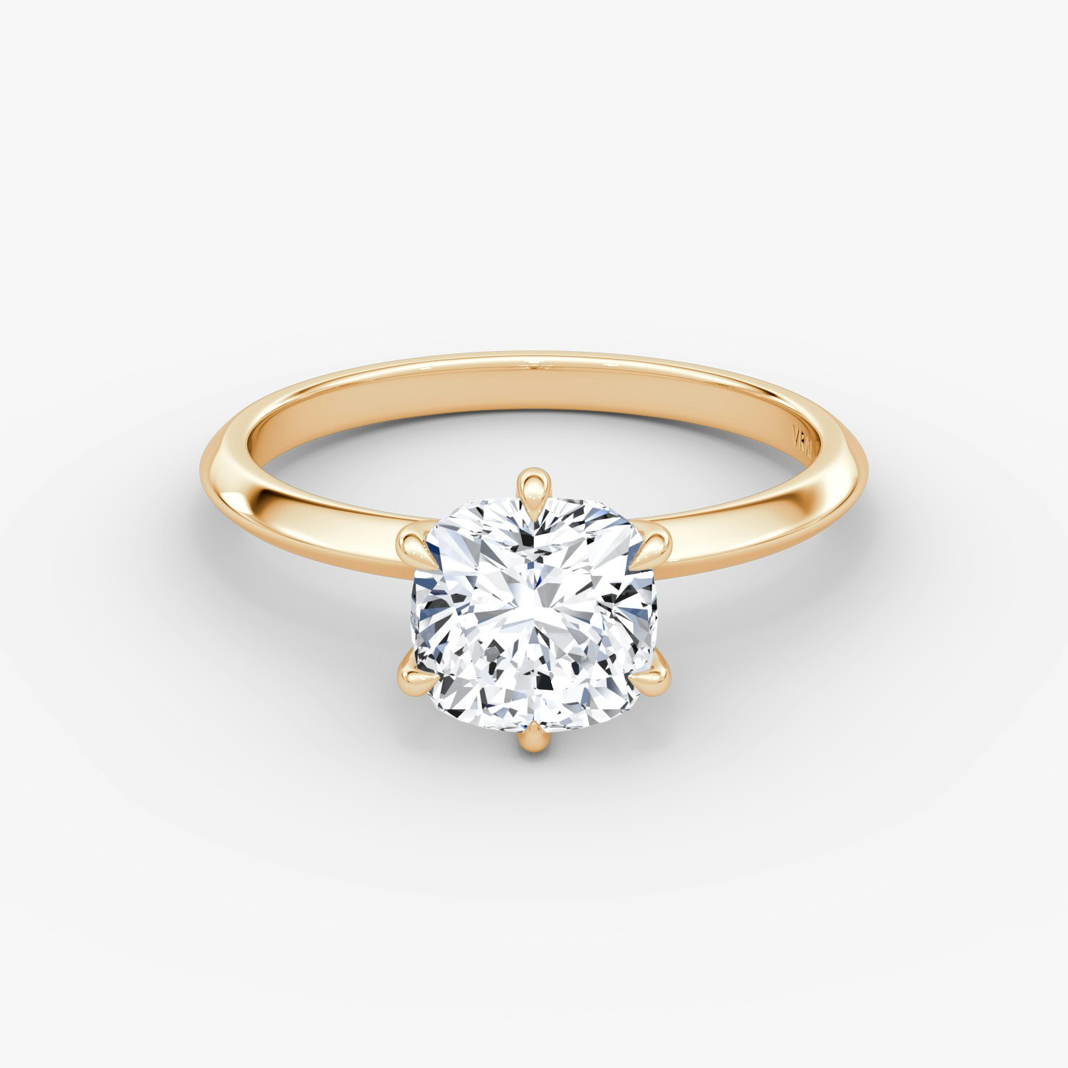 Knife-Edge Cushion Engagement Ring | 14k Rose Gold