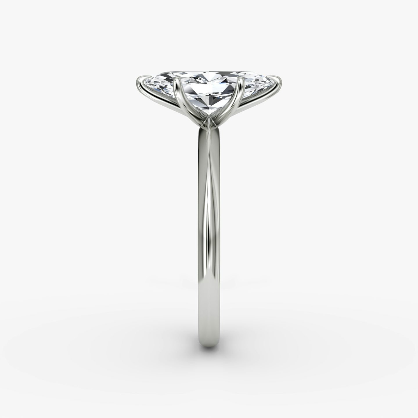 The Knife-Edge | Pavé Marquise | Platinum | Band: Plain | Setting style: Plain | Diamond orientation: vertical | Carat weight: See full inventory