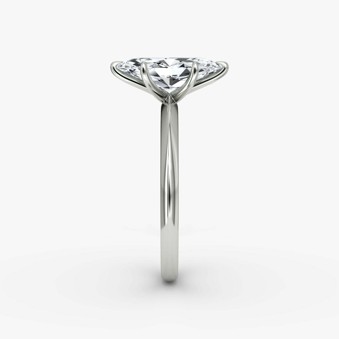 The Knife-Edge | Pavé Marquise | 18k | 18k White Gold | Band: Plain | Setting style: Plain | Diamond orientation: vertical | Carat weight: See full inventory