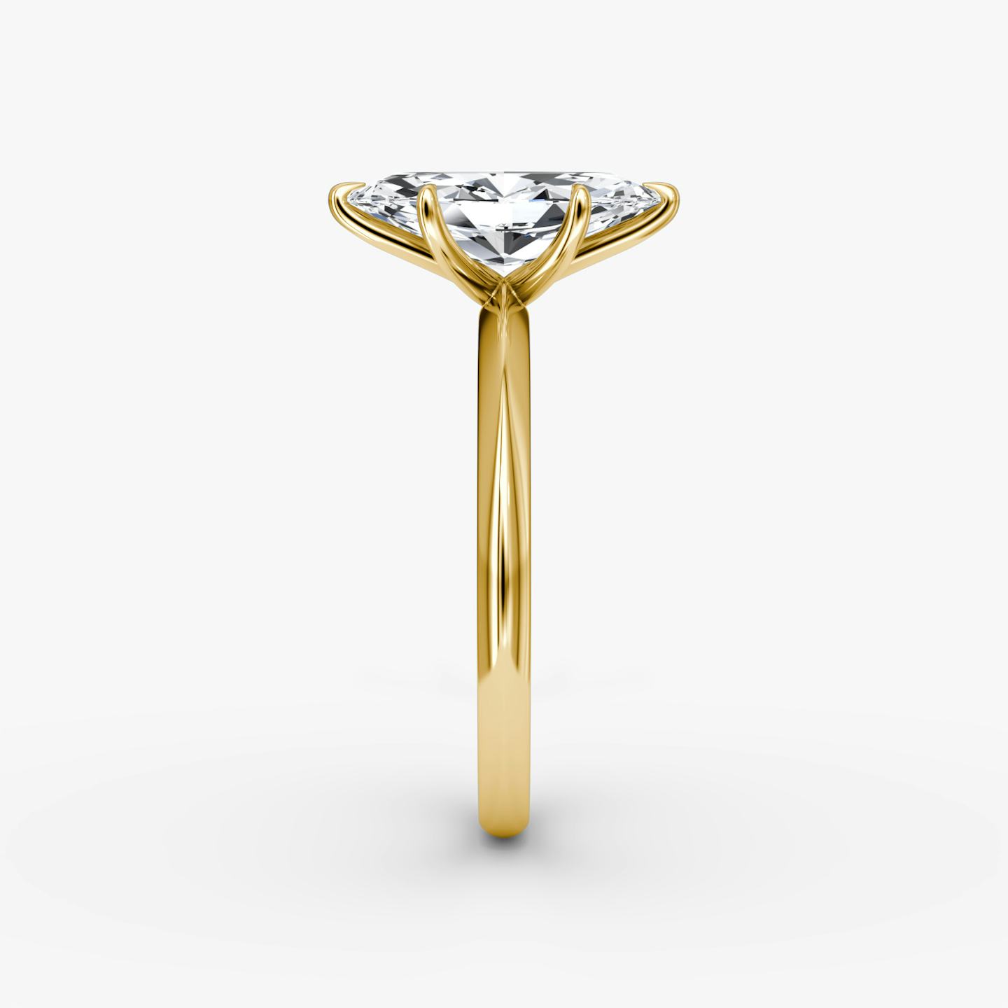 The Knife-Edge | Pavé Marquise | 18k | 18k Yellow Gold | Band: Plain | Setting style: Plain | Diamond orientation: vertical | Carat weight: See full inventory