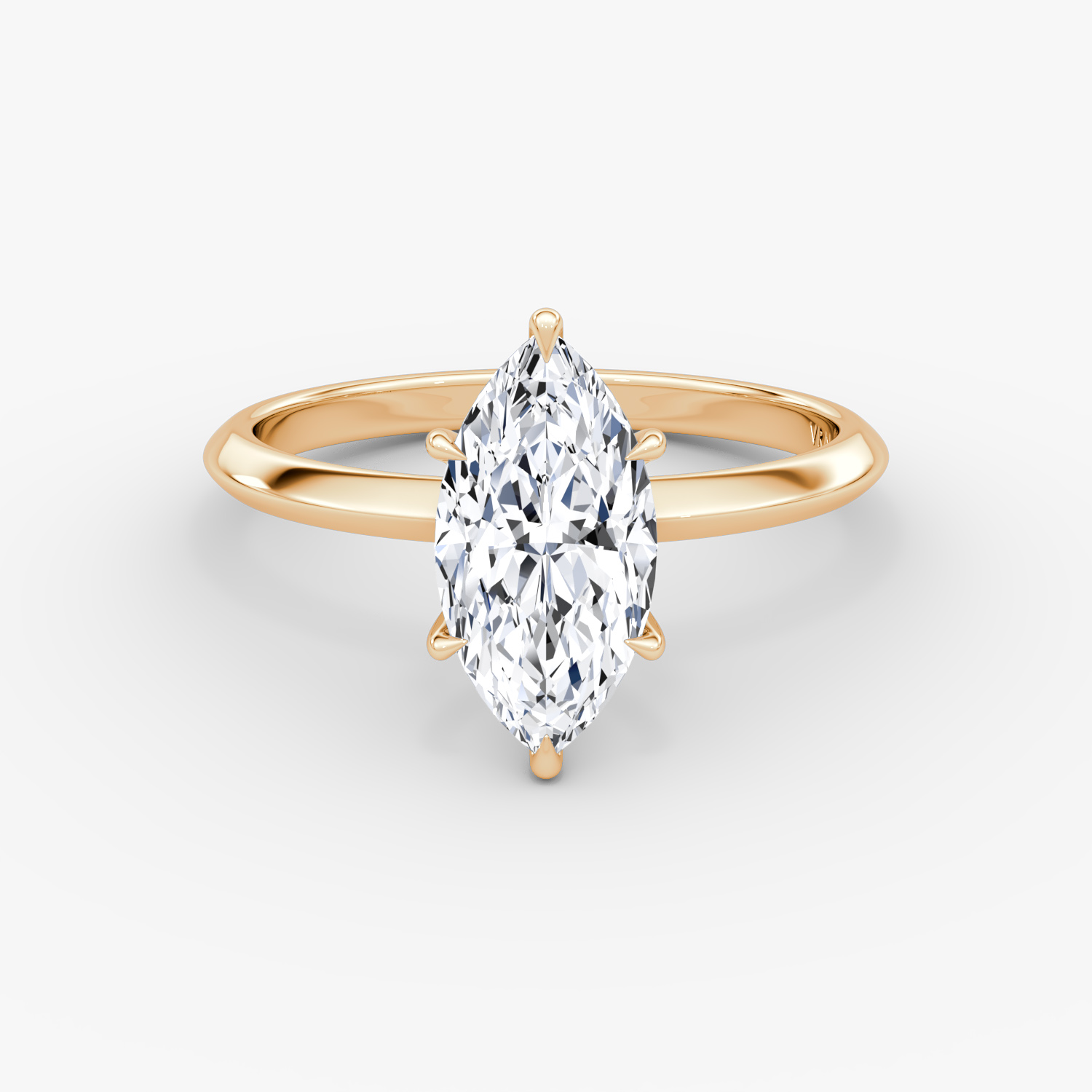 Knife-Edge Marquise Engagement Ring | 14k Rose Gold