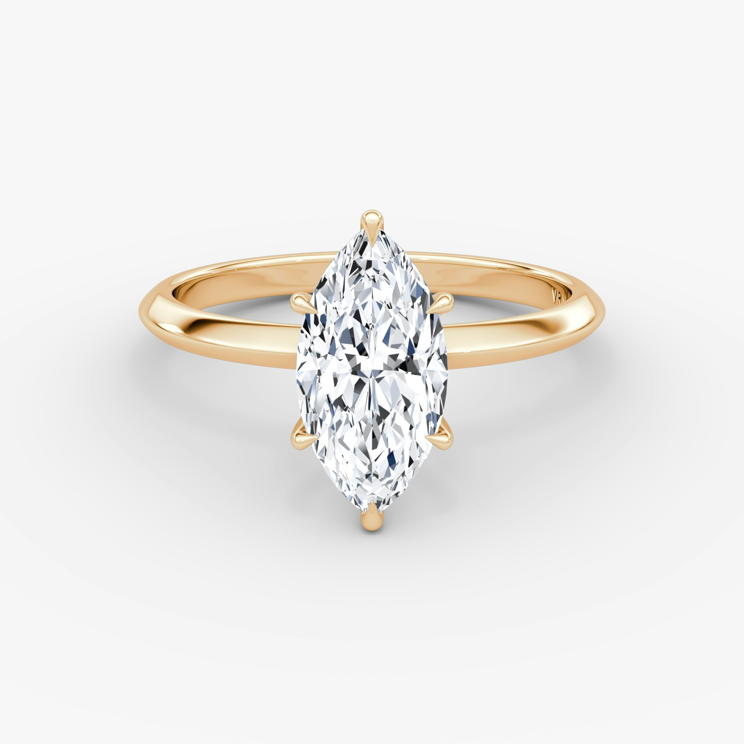 Knife-Edge Marquise Engagement Ring | 14k Rose Gold