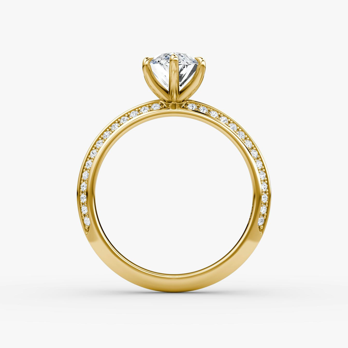 The Knife-Edge | Pavé Marquise | 18k | 18k Yellow Gold | Band: Pavé | Setting style: Plain | Diamond orientation: vertical | Carat weight: See full inventory