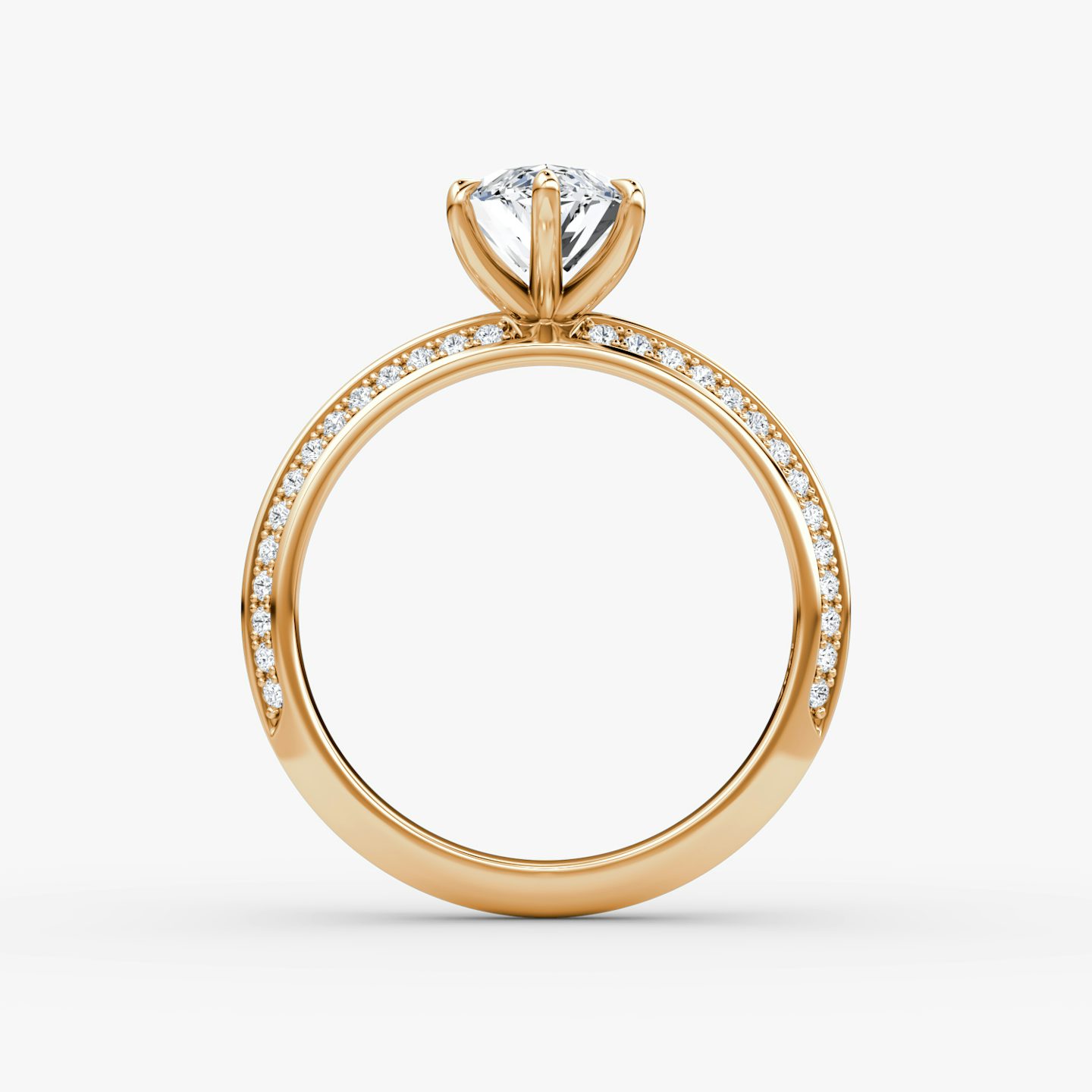 The Knife-Edge | Pavé Marquise | 14k | 14k Rose Gold | Band: Pavé | Setting style: Plain | Diamond orientation: vertical | Carat weight: See full inventory