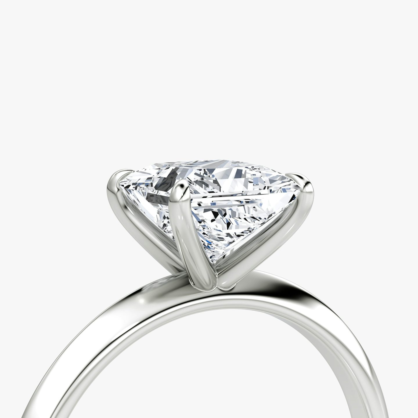 undefined | Princess | Platinum | Band: Plain | Setting style: Plain | Diamond orientation: vertical | Carat weight: See full inventory