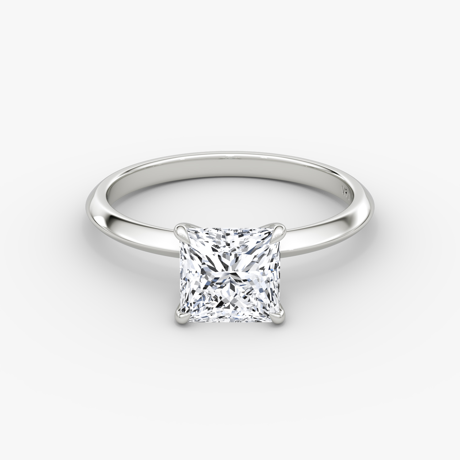 Knife-Edge Princess Engagement Ring | 18k White Gold
