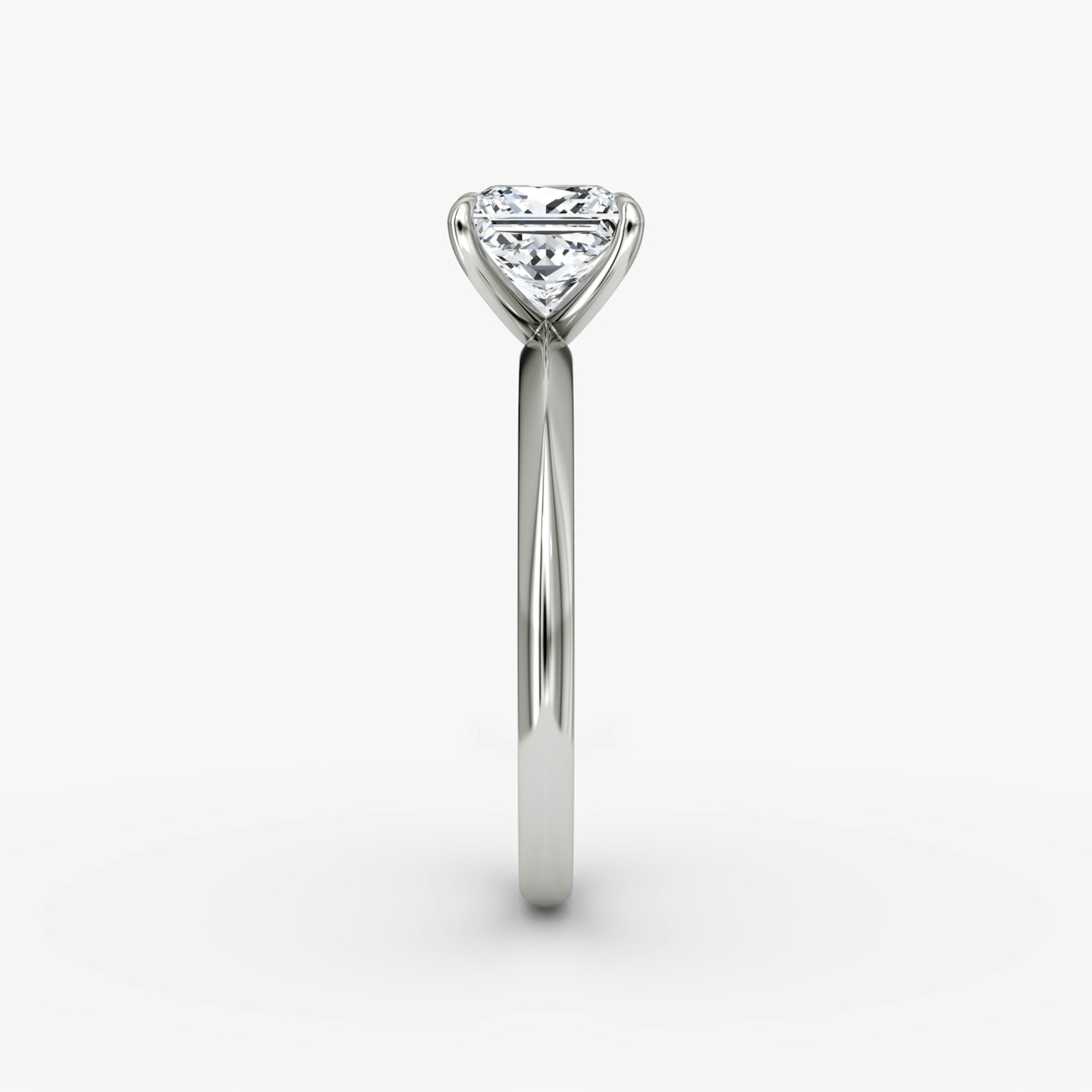 Bague de fiançailles Knife-Edge | Princesse | 18k | Or blanc 18 carats | Anneau: Simple | Style de sertissage: Simple | Orientation du diamant: vertical | Poids en carats: Voir le stock total
