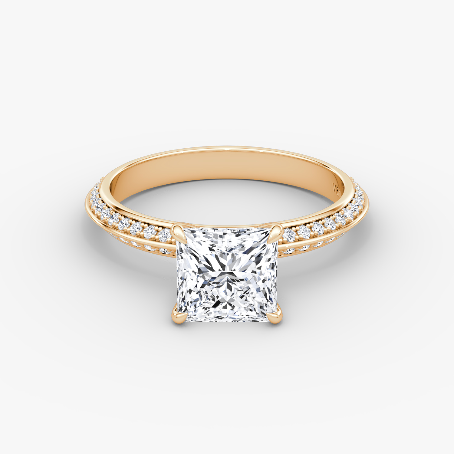 Knife-Edge Princess Engagement Ring | 14k Rose Gold