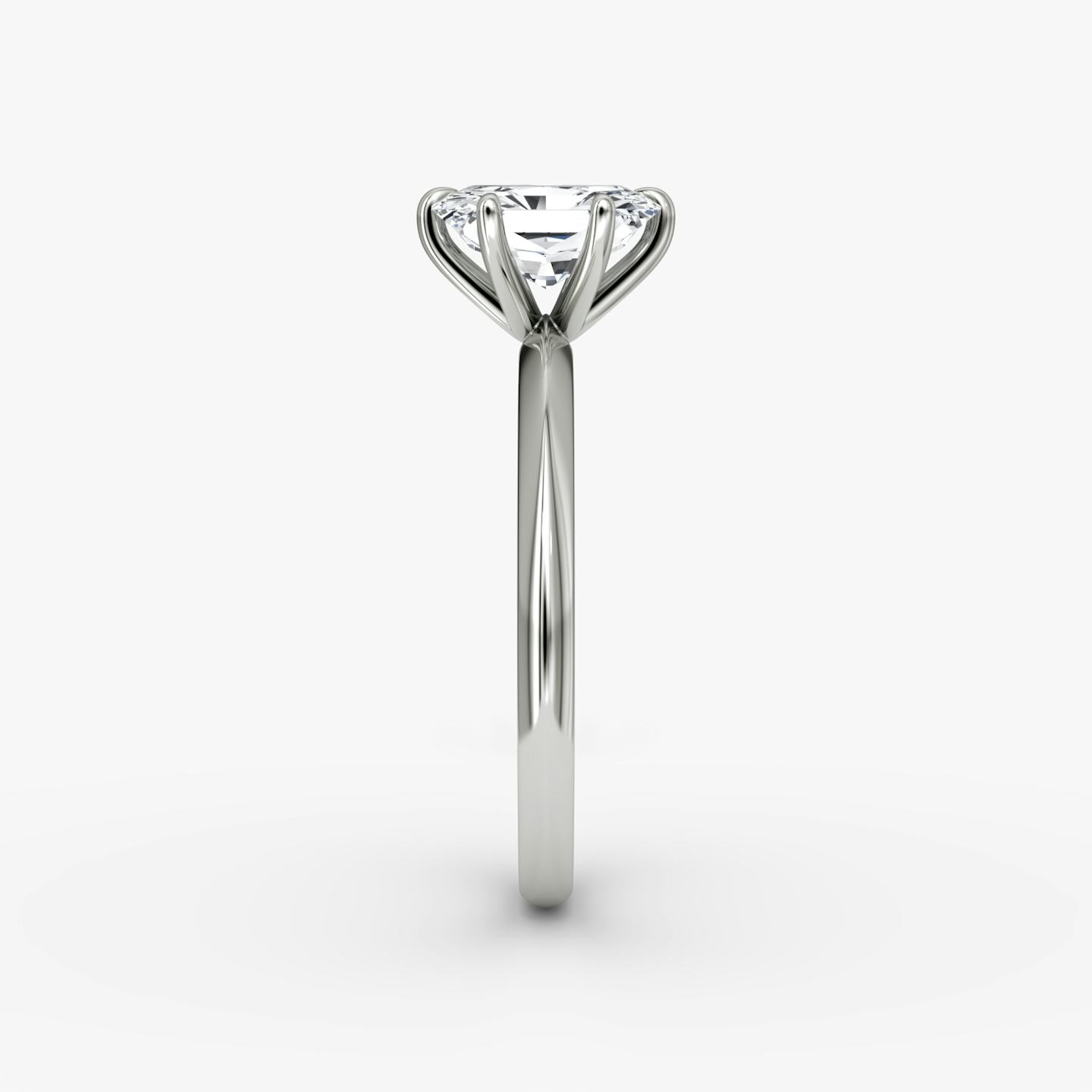 Bague de fiançailles Knife-Edge | Radiant | 18k | Or blanc 18 carats | Anneau: Simple | Style de sertissage: Simple | Orientation du diamant: vertical | Poids en carats: Voir le stock total