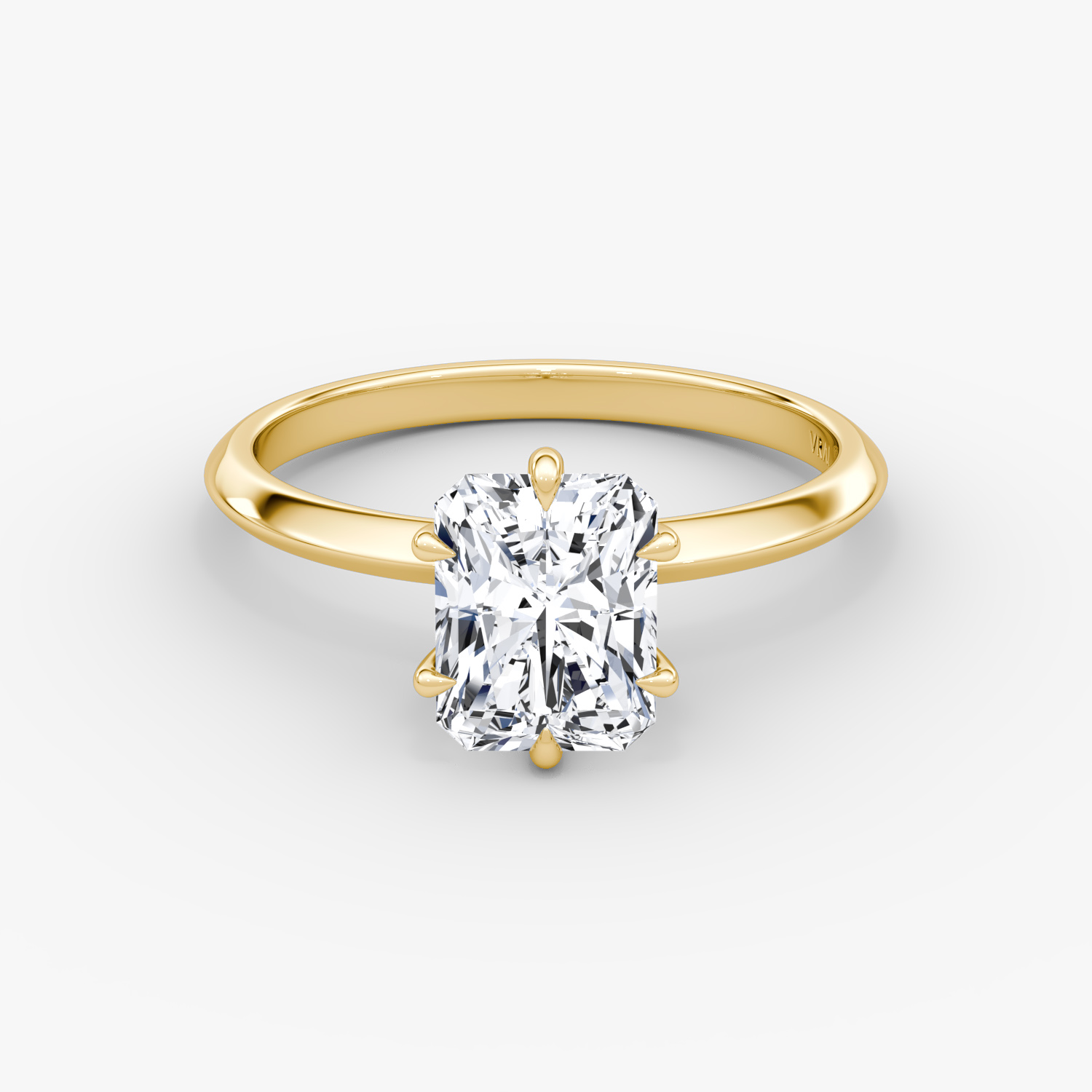 Knife-Edge Radiant Engagement Ring | 18k Yellow Gold