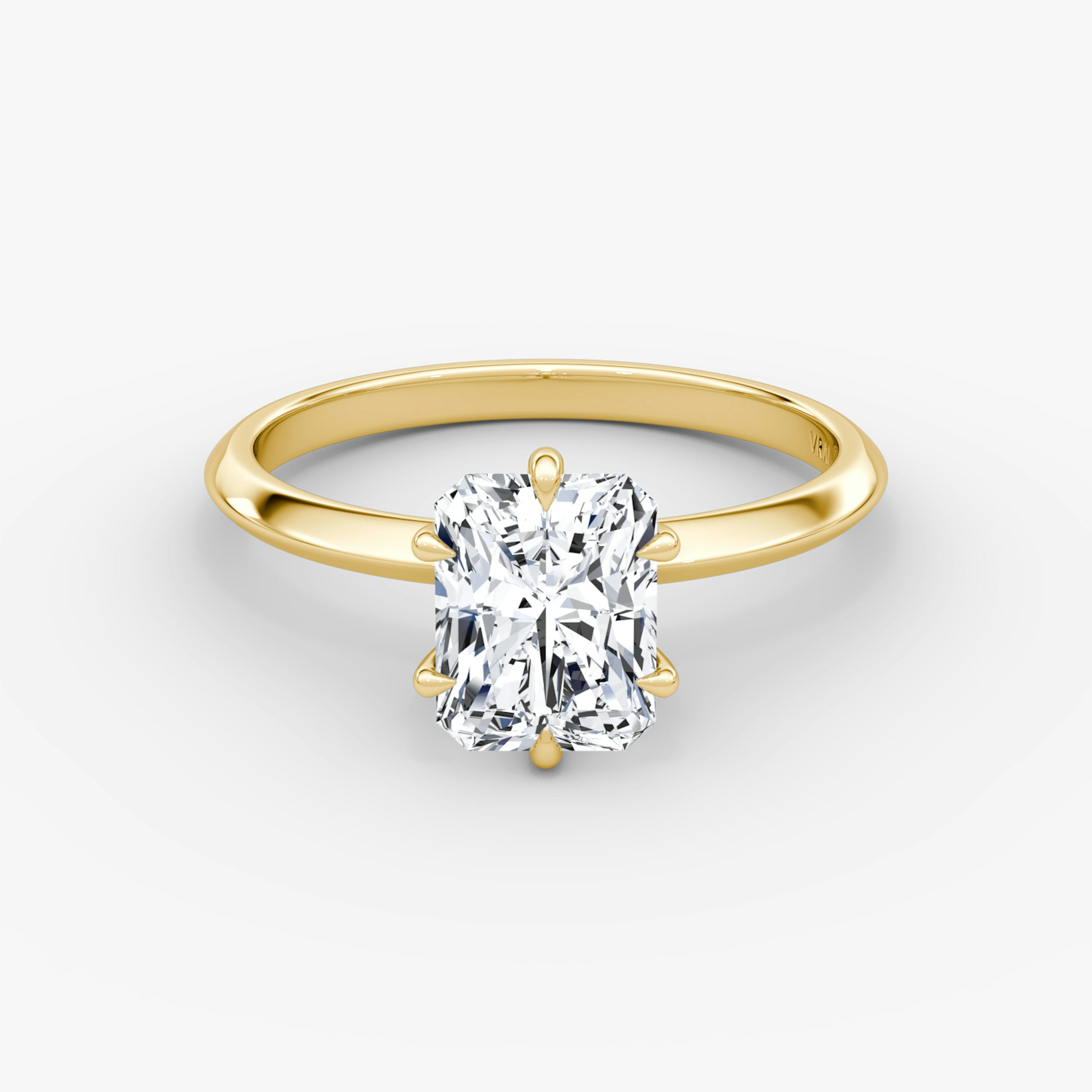 The Knife-Edge | Radiant | 18k | 18k Yellow Gold | Band: Plain | Setting style: Plain | Diamond orientation: vertical | Carat weight: See full inventory