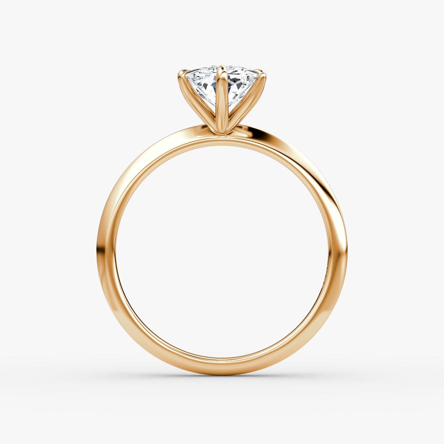 The Knife-Edge | Radiant | 14k | 14k Rose Gold | Band: Plain | Setting style: Plain | Diamond orientation: vertical | Carat weight: See full inventory