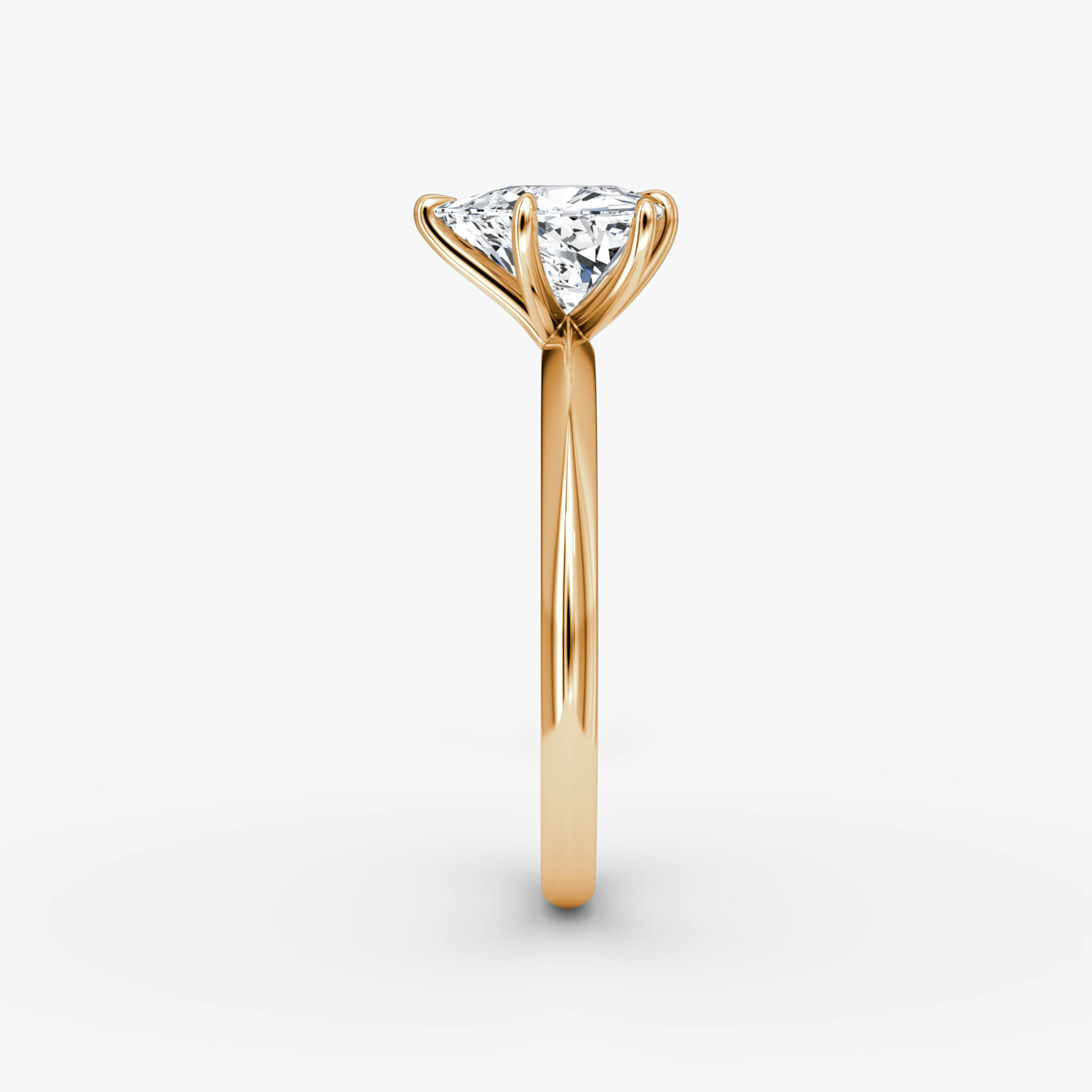The Knife-Edge | Trillion | 14k | 14k Rose Gold | Band: Plain | Setting style: Plain | Diamond orientation: vertical | Carat weight: See full inventory