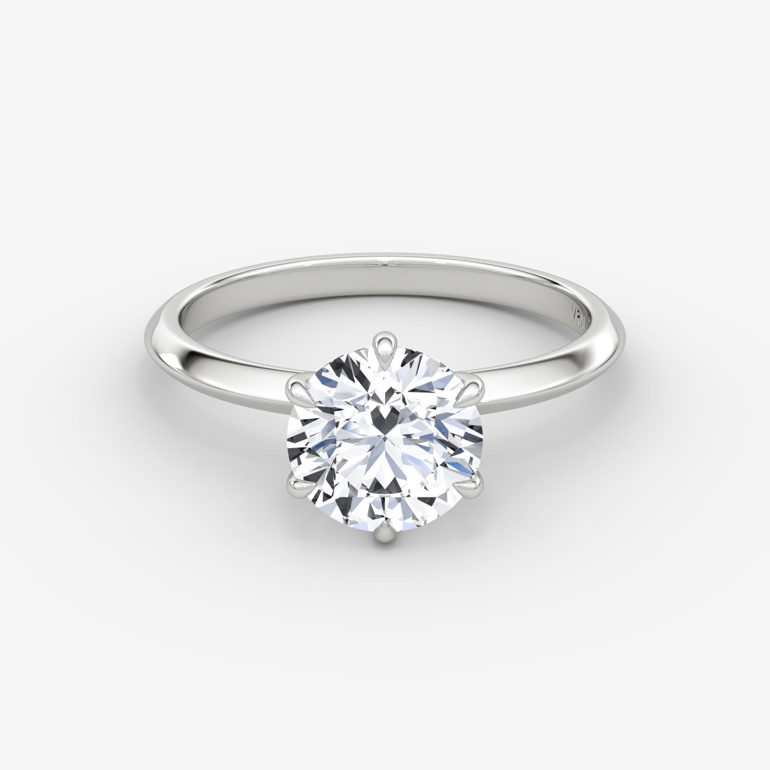 Round Halo with Plain-Band Engagement Ring - XO Jewels