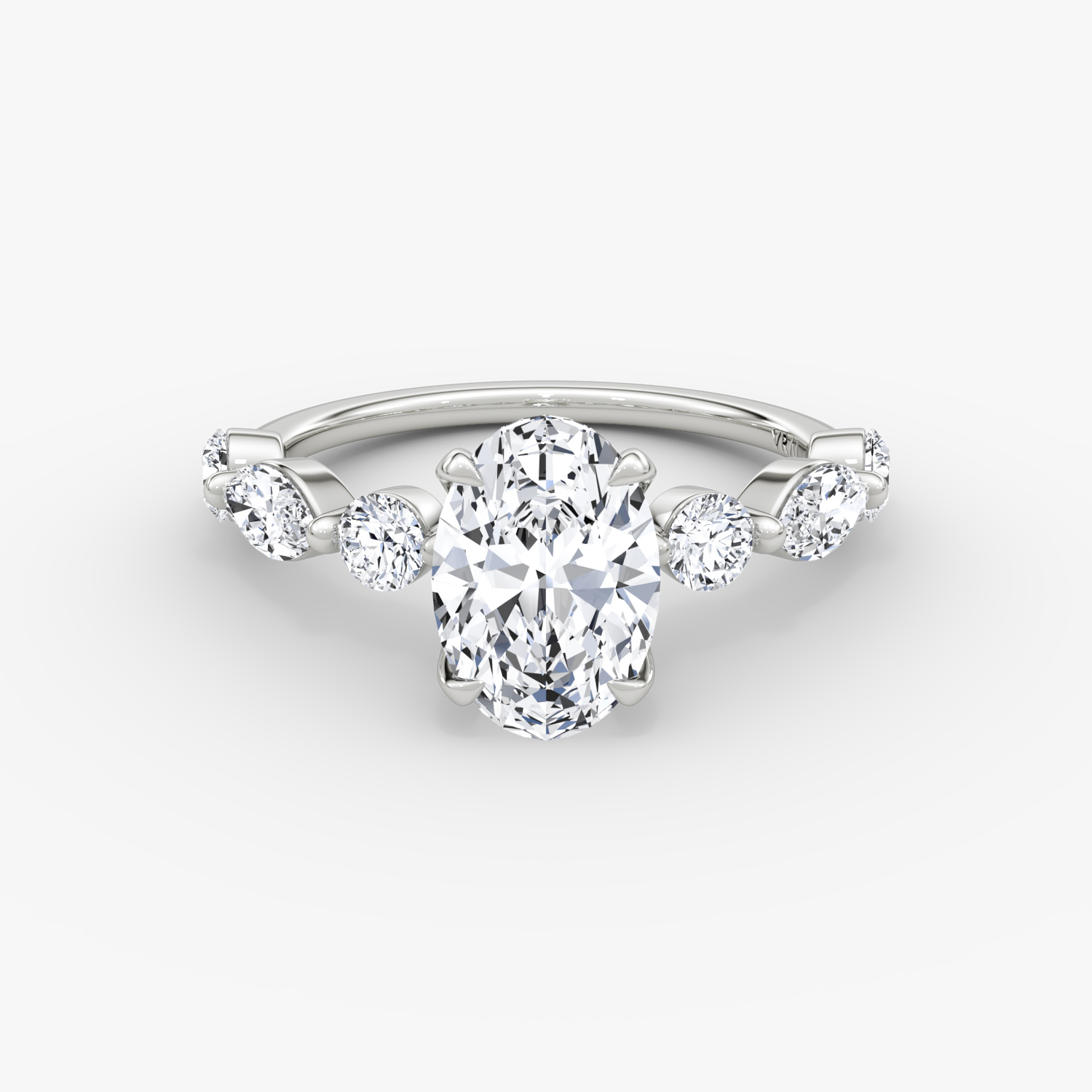 Oval Shared Prong Engagement Ring