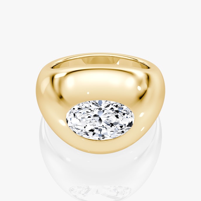Oval Dome BandOval | Yellow Gold