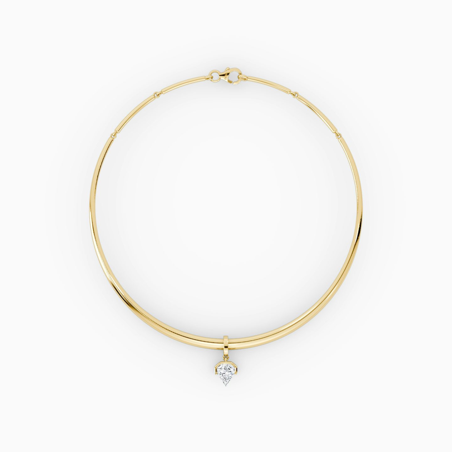 Collar with Drop Pendant | shield | 14k | yellow-gold | chainLength: 16.5