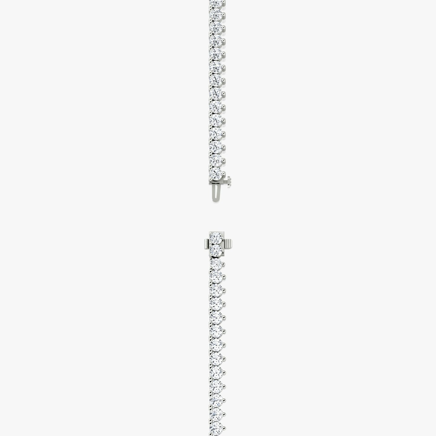Tennis Necklace | Round Brilliant | 14k | 18k White Gold | Diamond size: Large | Chain length: 18