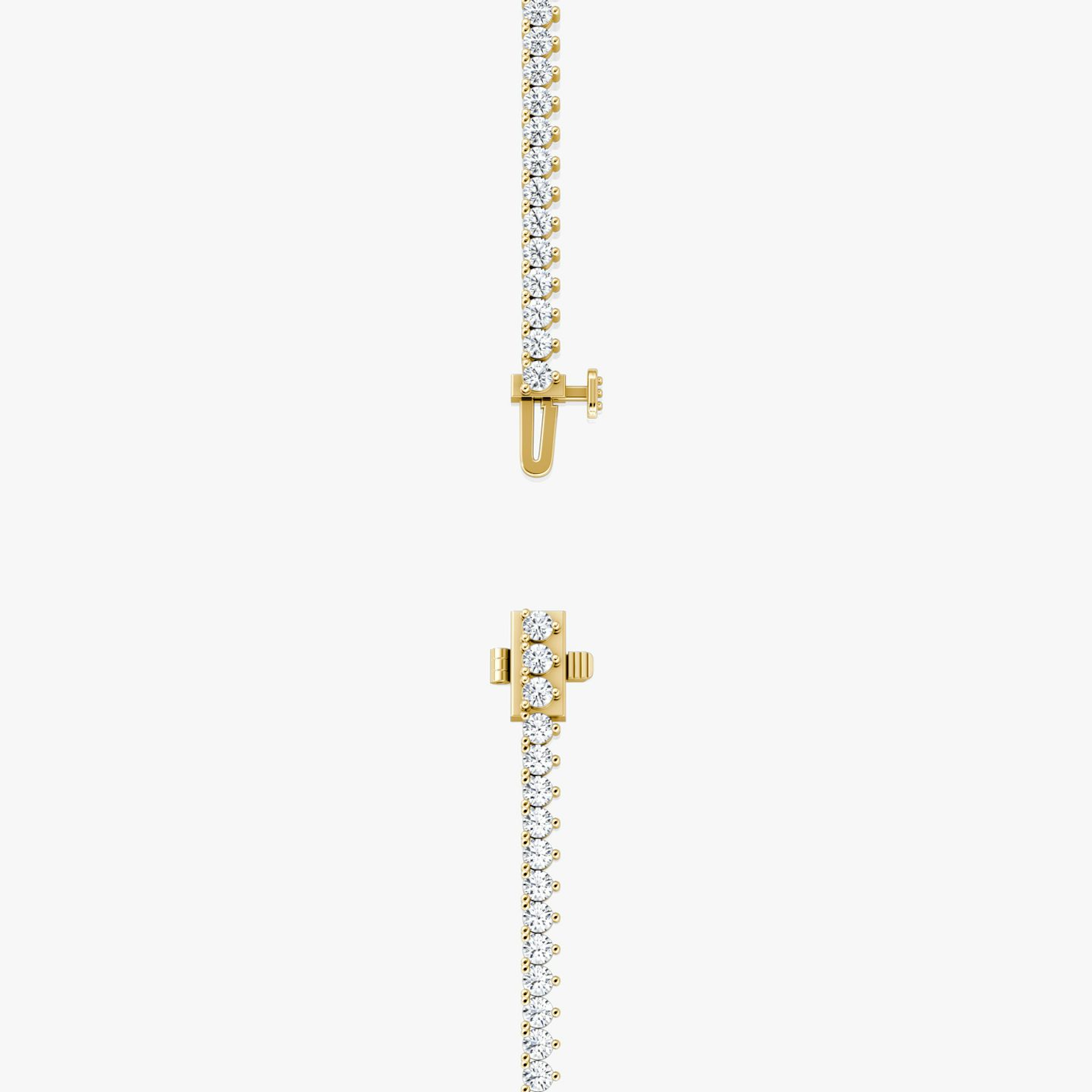 Tennis Necklace | Round Brilliant | 14k | 18k Yellow Gold | Diamond size: Petite | Chain length: 18