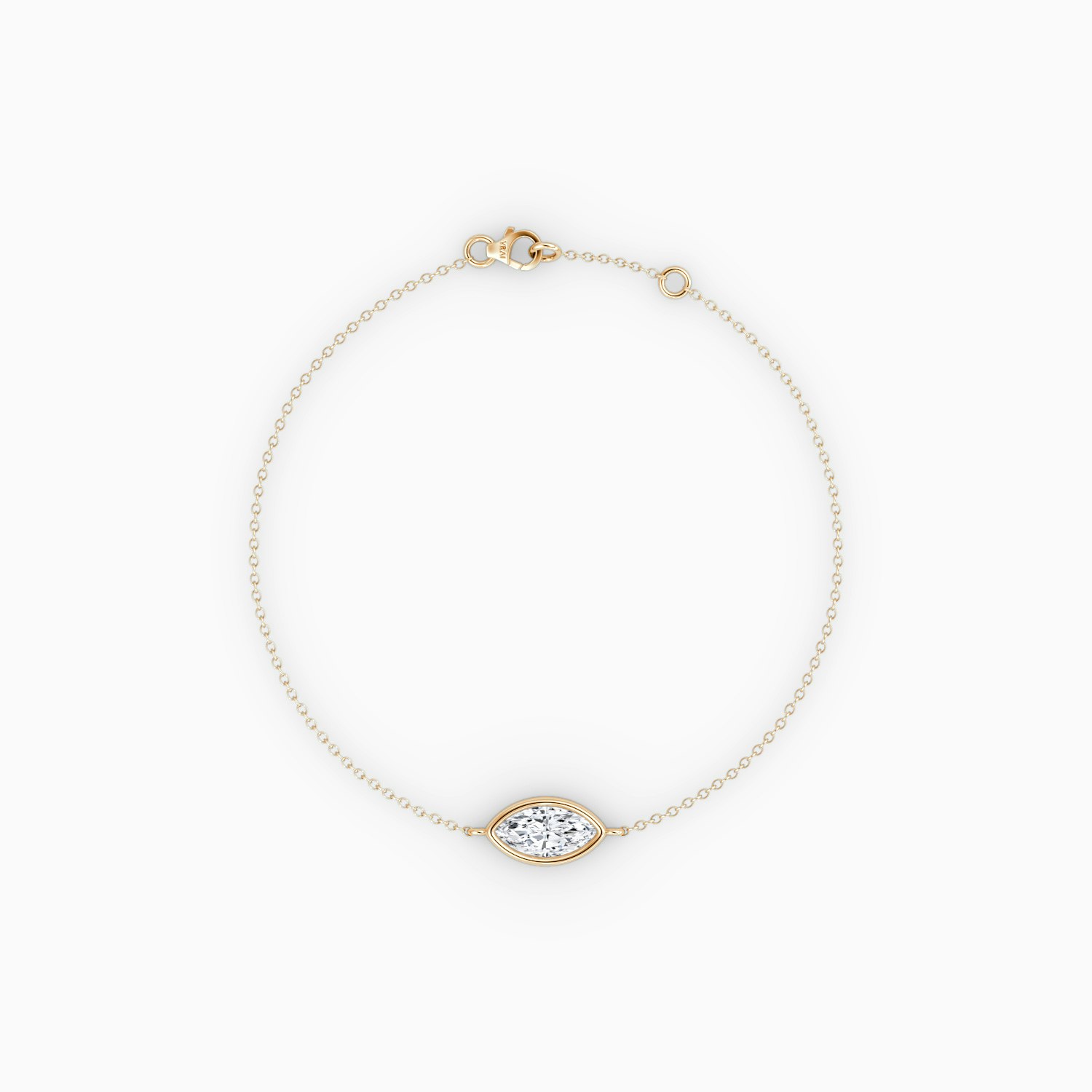 VRAI Bezel Solitaire Marquise Bracelets | 14k Rose Gold
