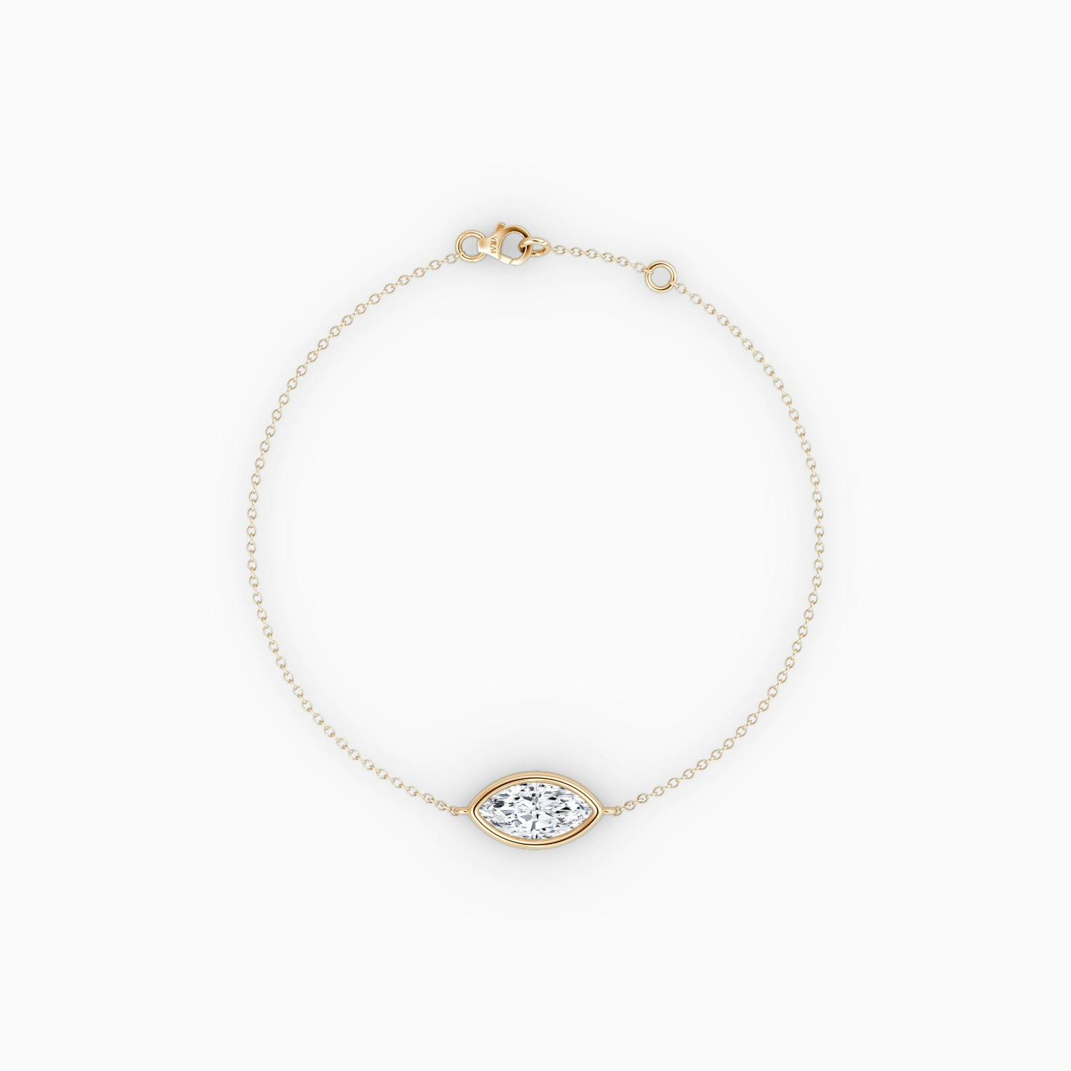 VRAI Bezel Solitaire Marquise Bracelets | 14k Rose Gold