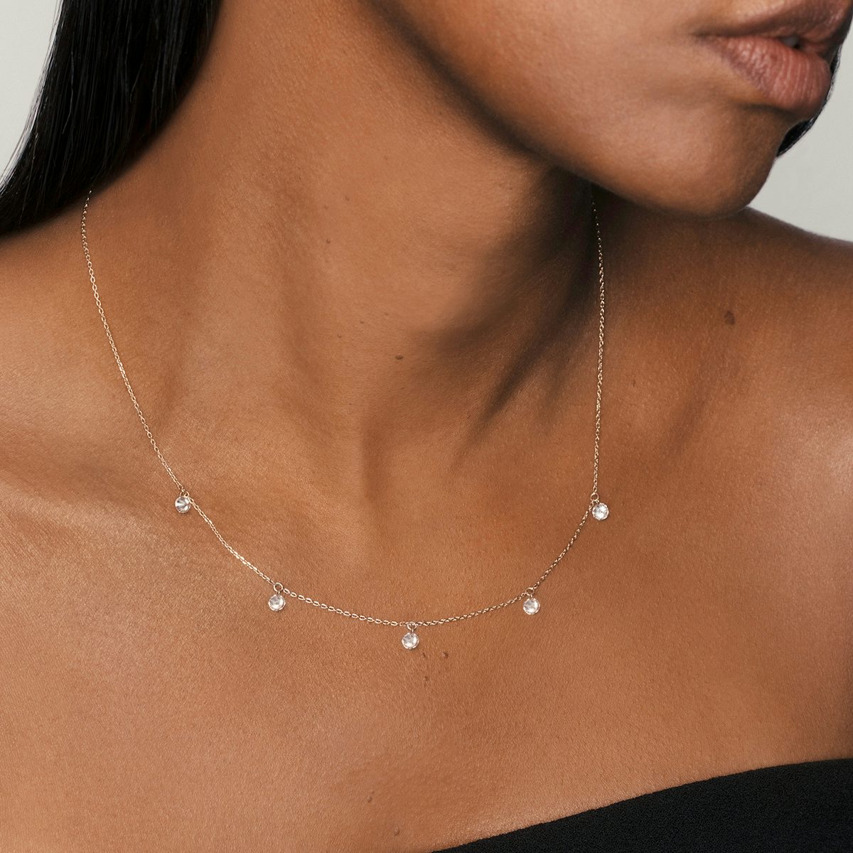 Floating Diamonds Floating Diamond Necklace | VRAI Created Diamonds