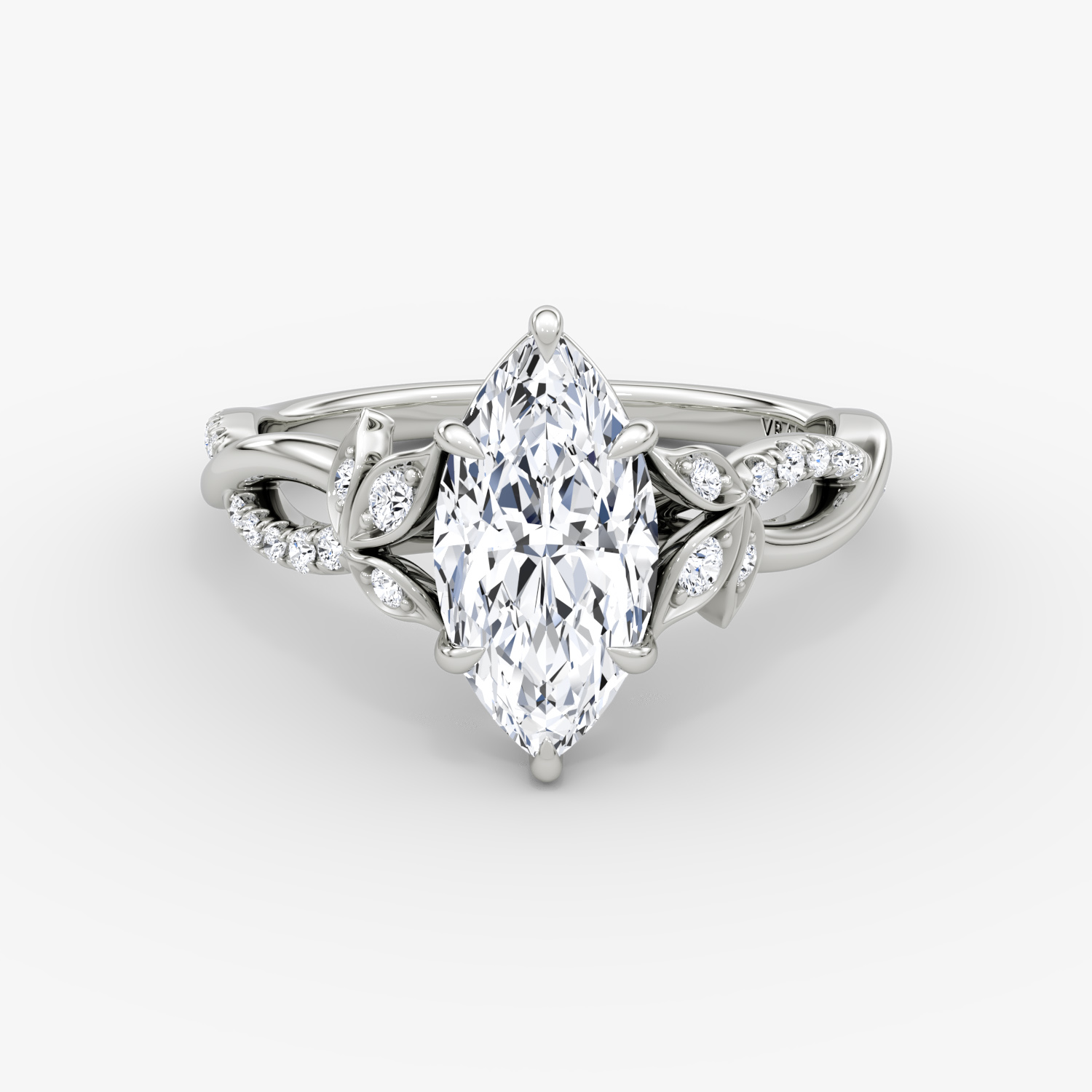 Twisted Floral Marquise Ring