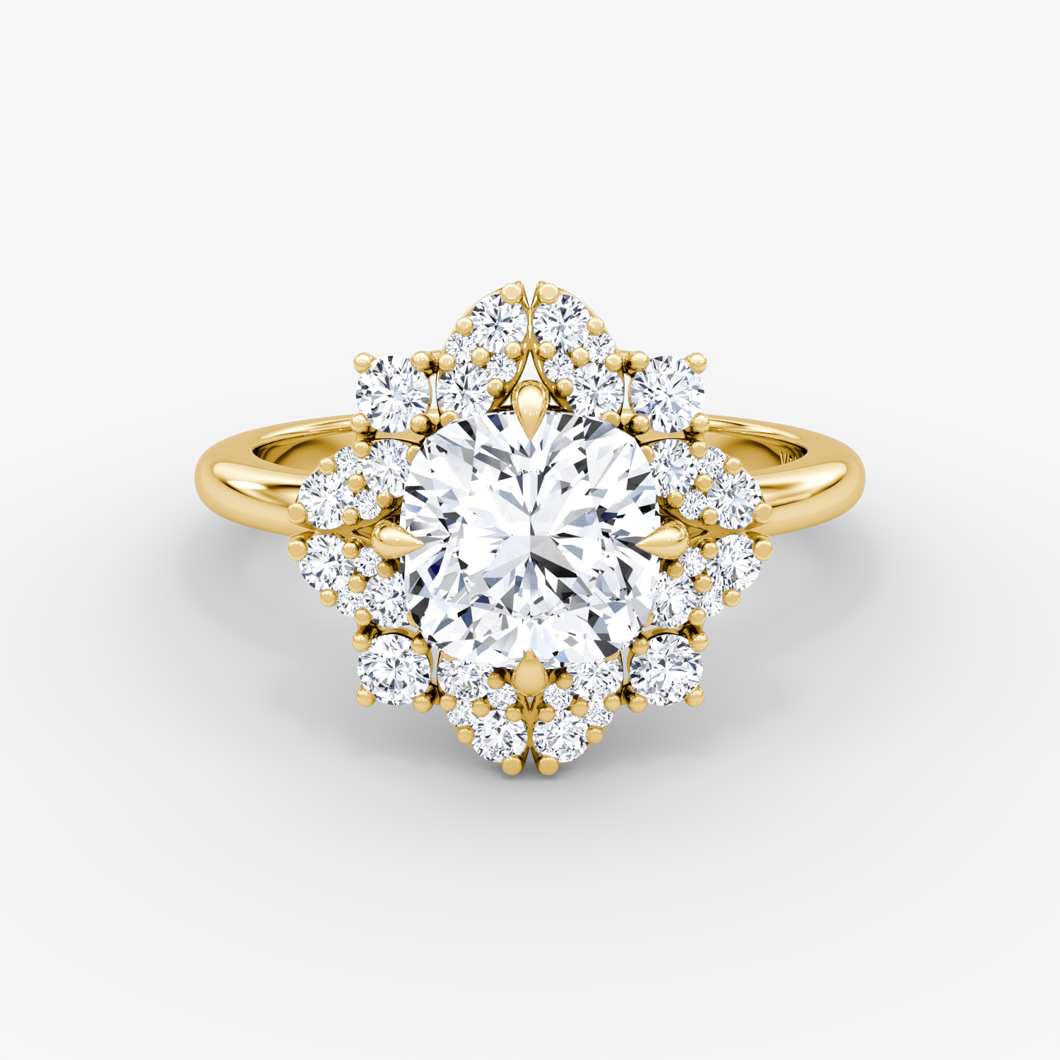 Carnation Cushion 18K Gold Ring