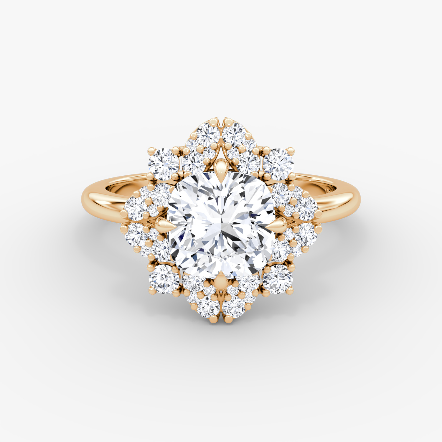 Carnation Cushion Engagement Ring | 14k Rose Gold