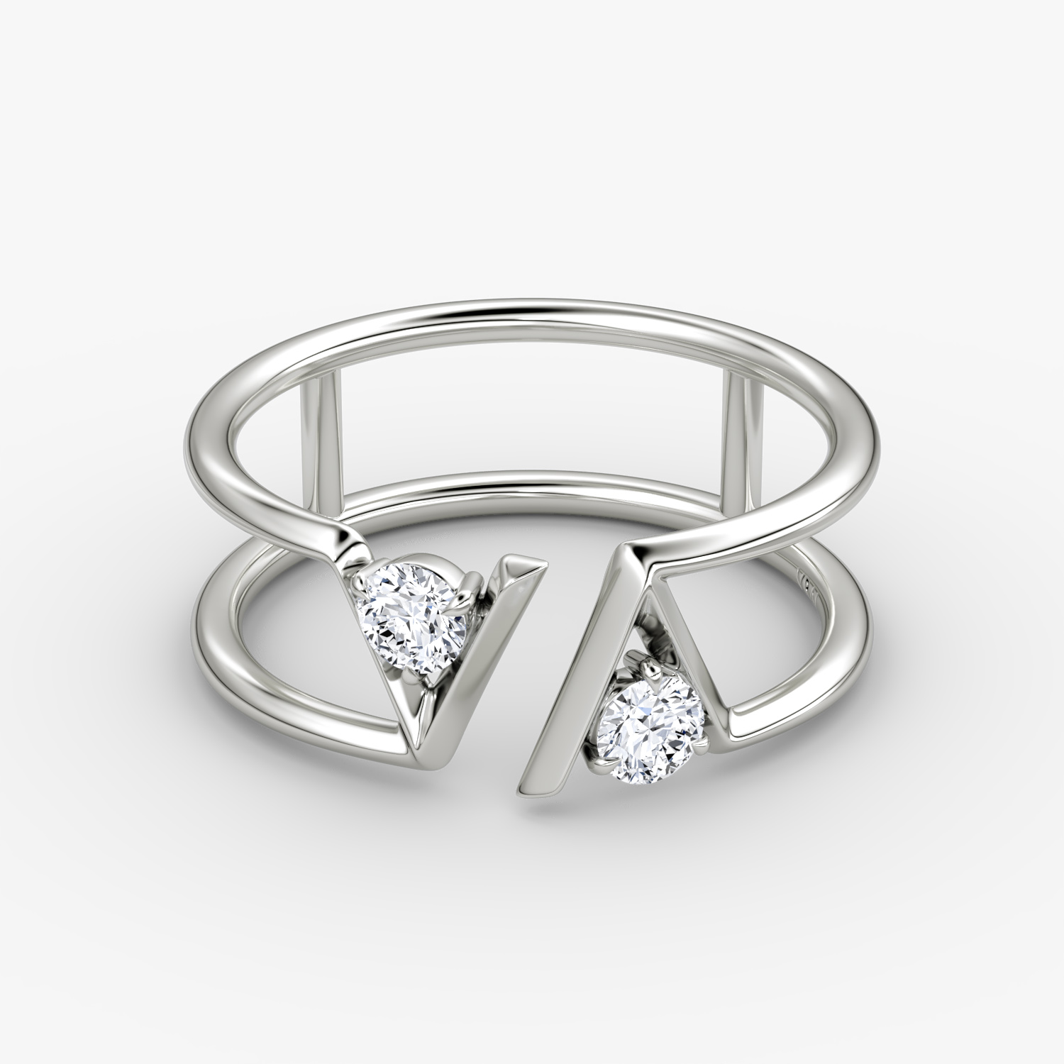 V Collection Double Row Ring - thumbnail 10